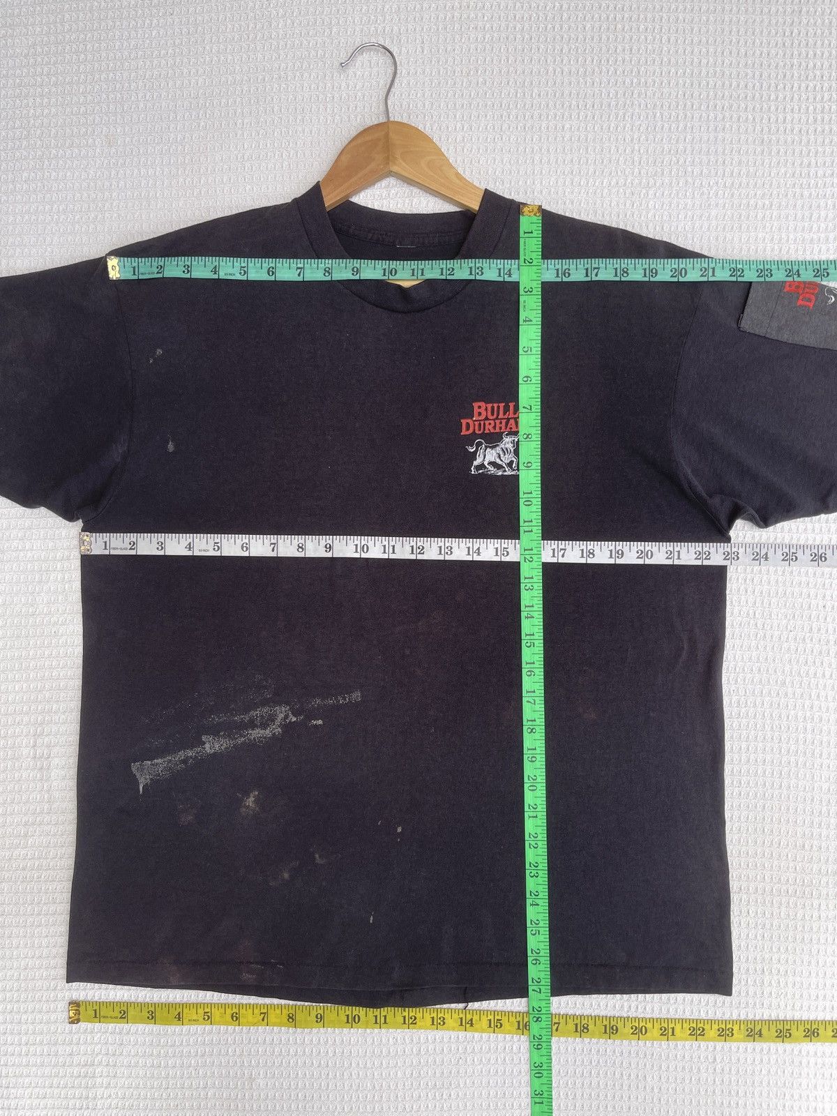 Vintage Last Drop🔥Vtg90s Sun Faded Bull Durham Single Stitch T-Shirt Size US XL / EU 56 / 4 - 7 Thumbnail