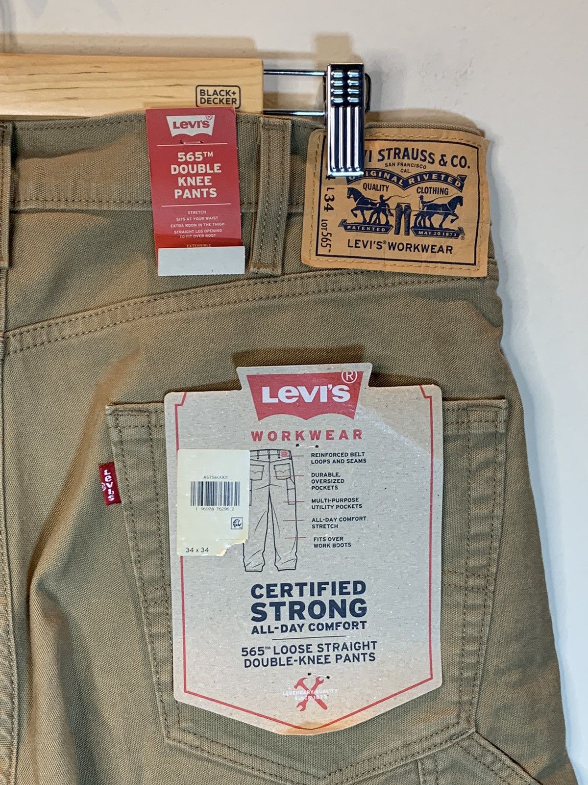 Levi's *RARE* New Levi’s Double Knee WorkWear 565 Pants Jeans - 34 Size US 34 / EU 50 - 6 Thumbnail