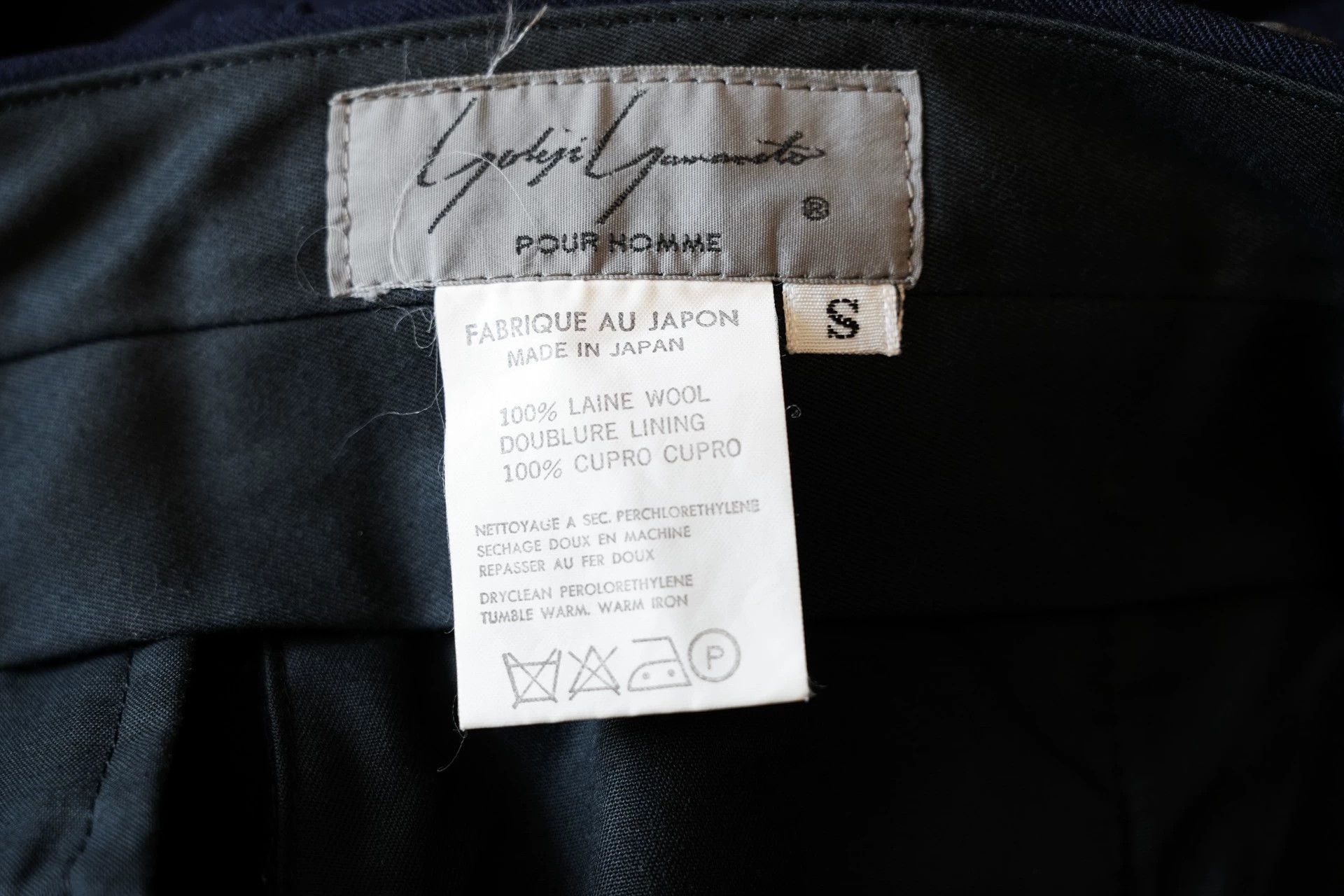 Yohji Yamamoto Yohji Yamamoto 88AW Navy Straight Wool Trousers S Size US 29 - 5 Thumbnail