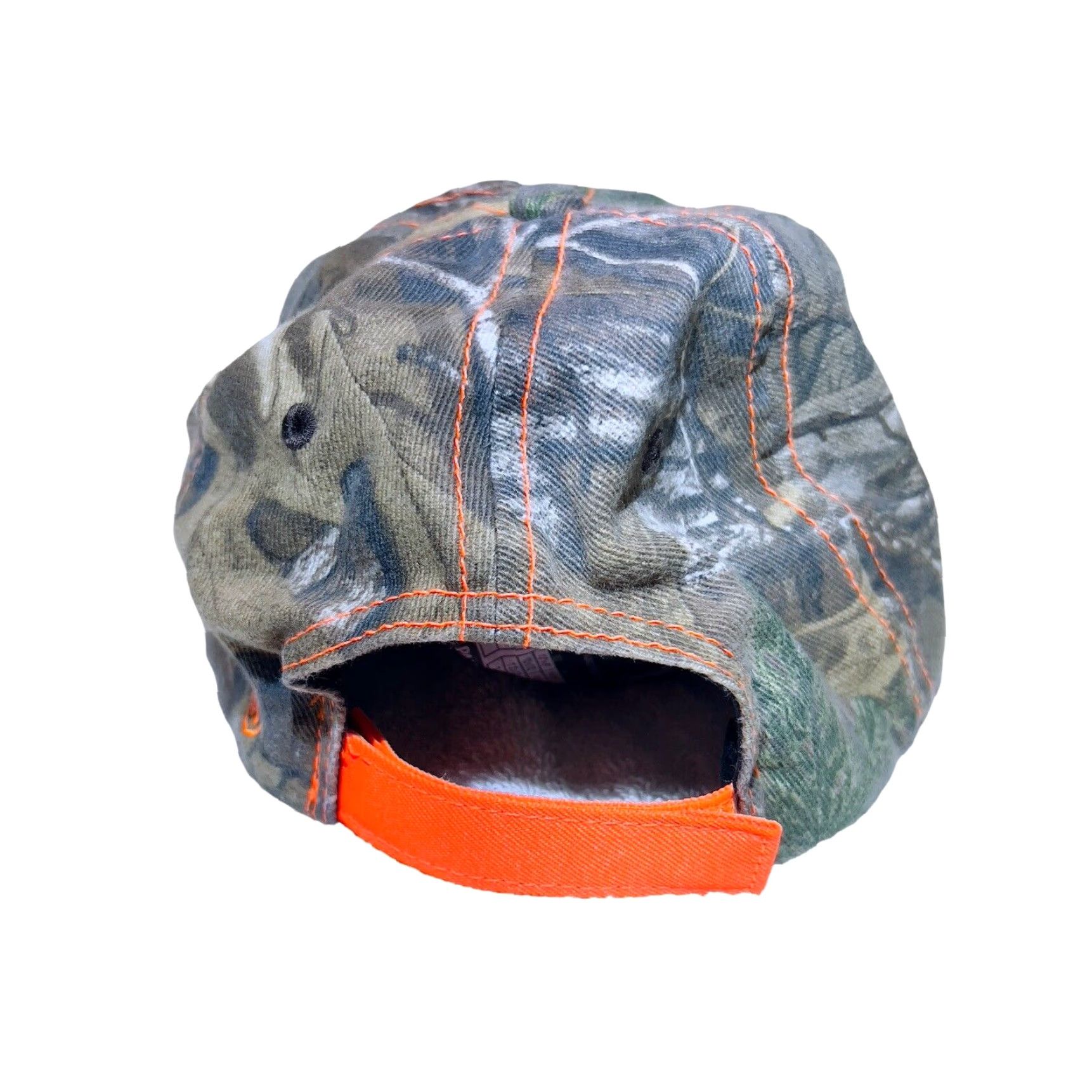 Vintage Academy Ltd Deer Head Camo Hat Mens Adjustable Strapback Cap Blaze Orange Size 44L - 6 Thumbnail