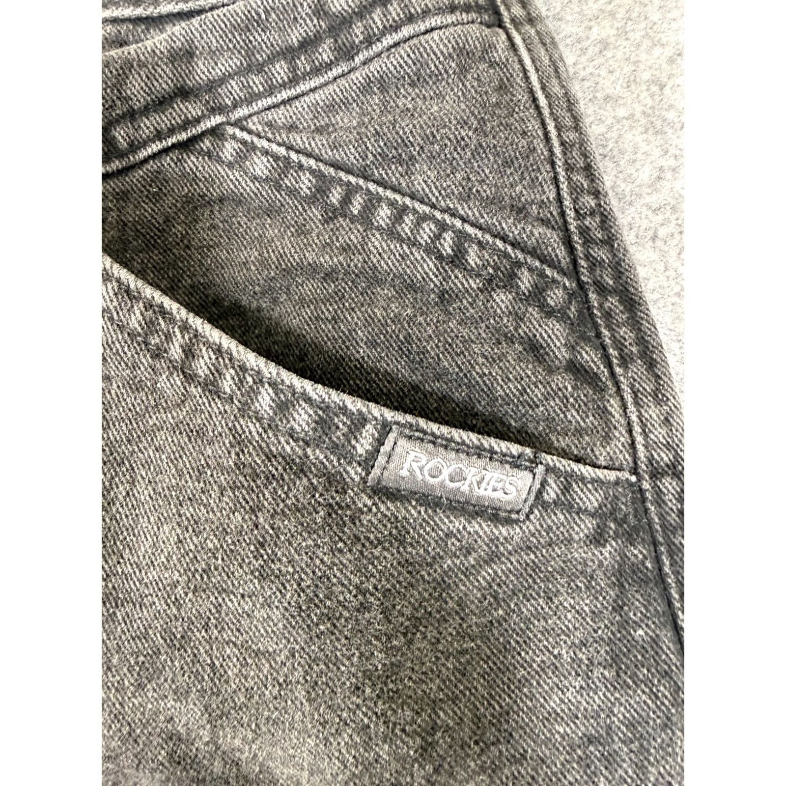 Vintage Rocky Mountain Jeans Womens 32 Faded Black/Gray Western Vintage Regular Jeans Size 24" / US 00 / IT 34 - 5 Thumbnail