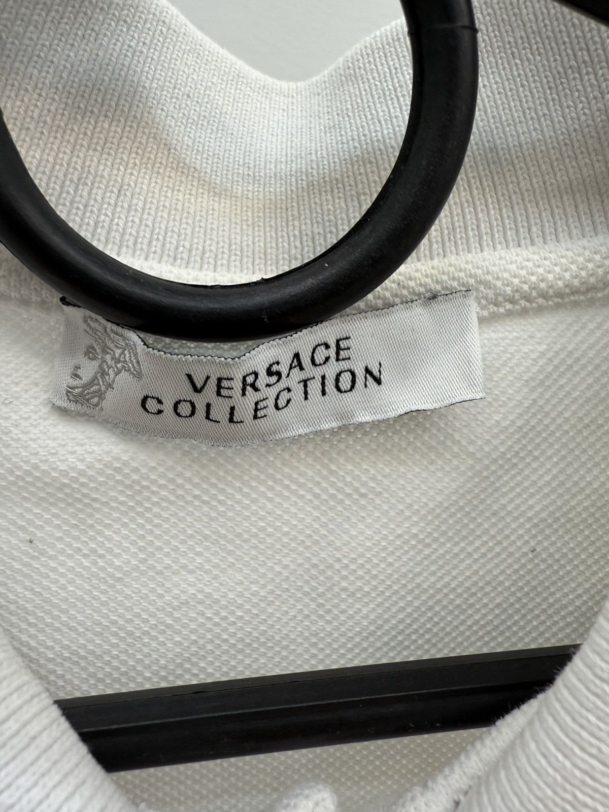Versace Versace Collection Medusa Logo White Polo Shirt Size US L / EU 52-54 / 3 - 2 Thumbnail