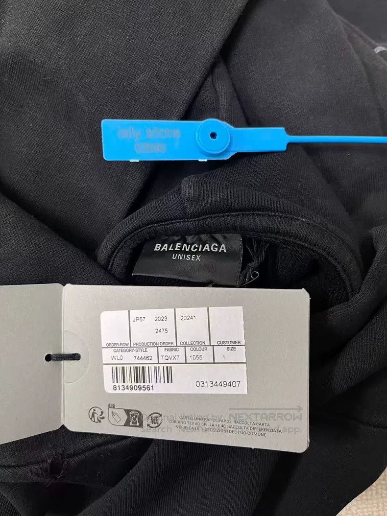 Balenciaga Balenciaga Solid Color Hooded Pleated Long Sleeve Hoodie Size US S / EU 44-46 / 1 - 7 Thumbnail