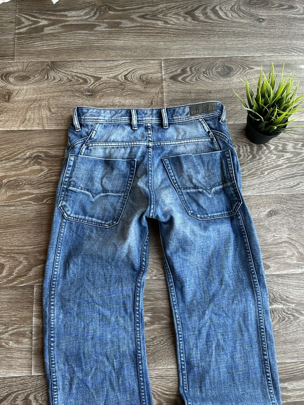 Diesel 🔥 Diesel Bonsky Washed Blue Distressed Oversized Jeans Pants Size US 30 / EU 46 - 3 Thumbnail