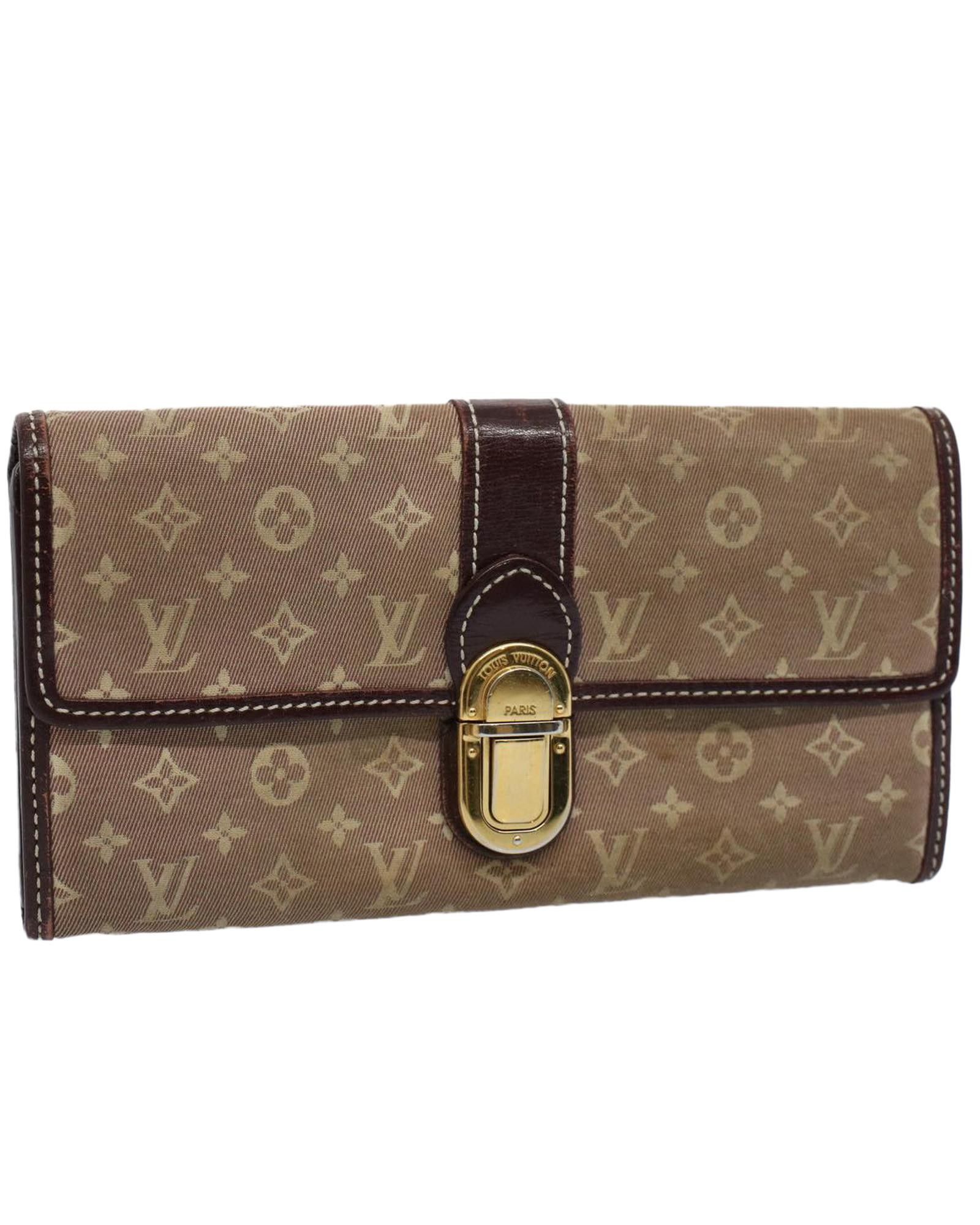 image of Louis Vuitton Monogram Idylle Canvas Long Wallet in Sepia, Women's