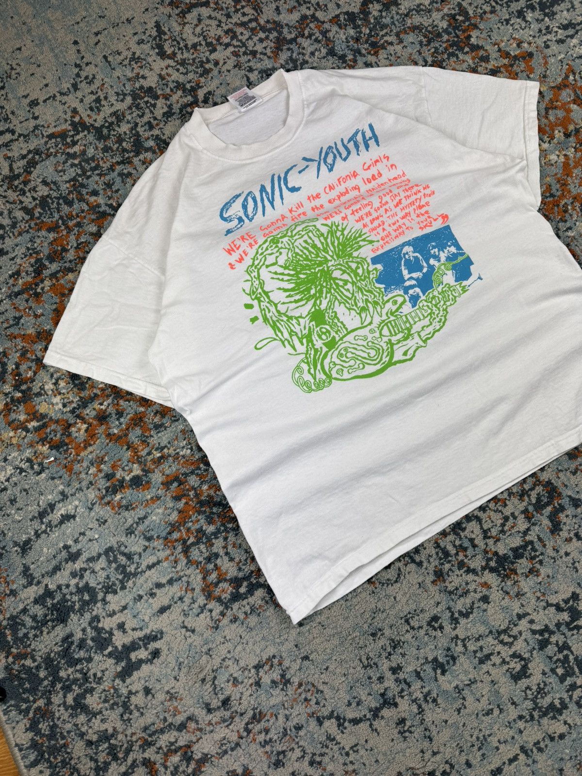 Band Tees × Vintage Rare Vintage 00s Sonic Youth express way to yr skull tee Size US XL / EU 56 / 4 - 2 Thumbnail