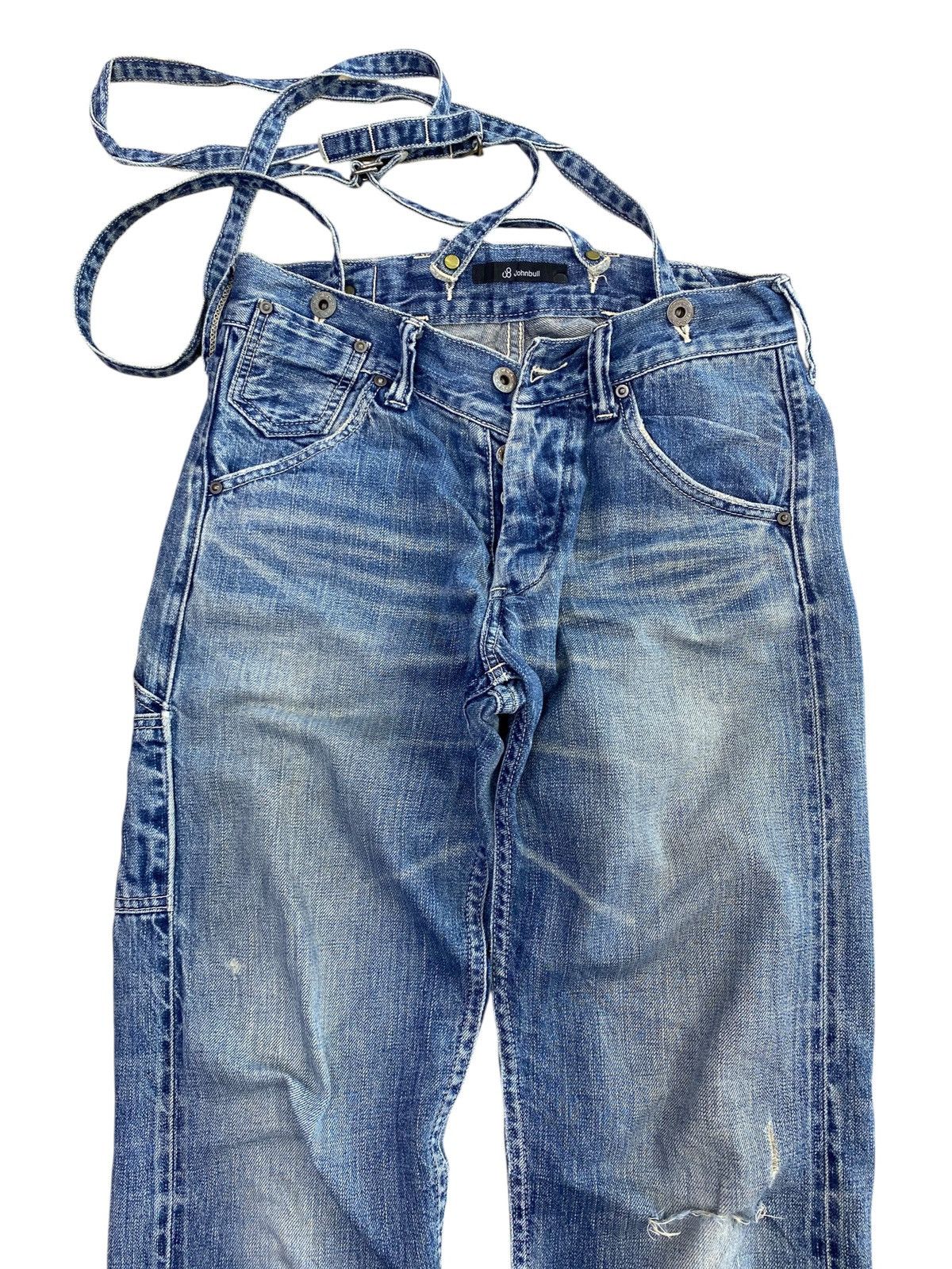 Johnbull Johnbull Light Blue Wash Style Suspenders Denim Size US 28 / EU 44 - 2 Thumbnail