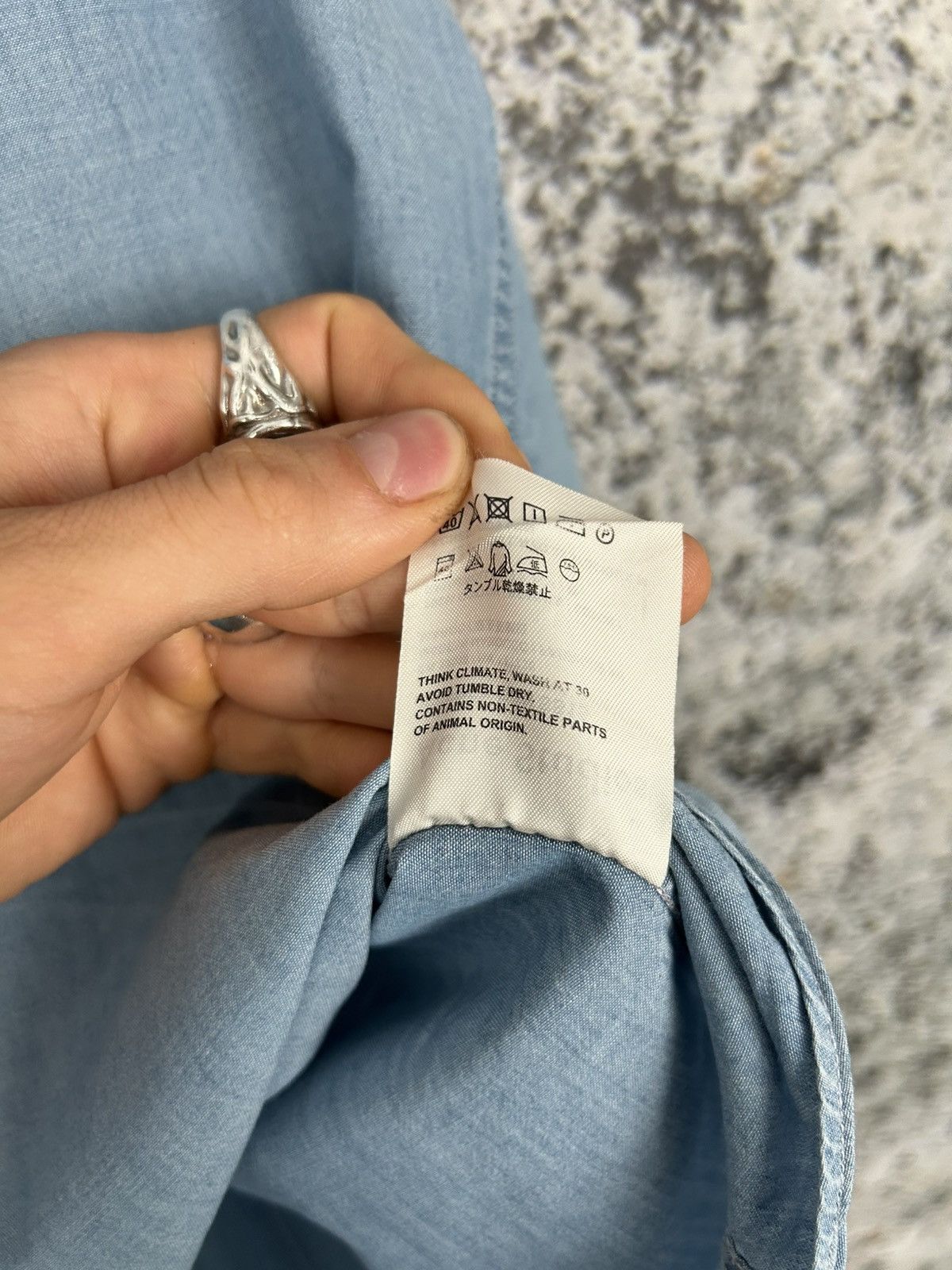 Acne Studios Acne Studios Jeffrey Den SS15 Blue Shirt Avant Garde Grunge Size US L / EU 52-54 / 3 - 7 Thumbnail