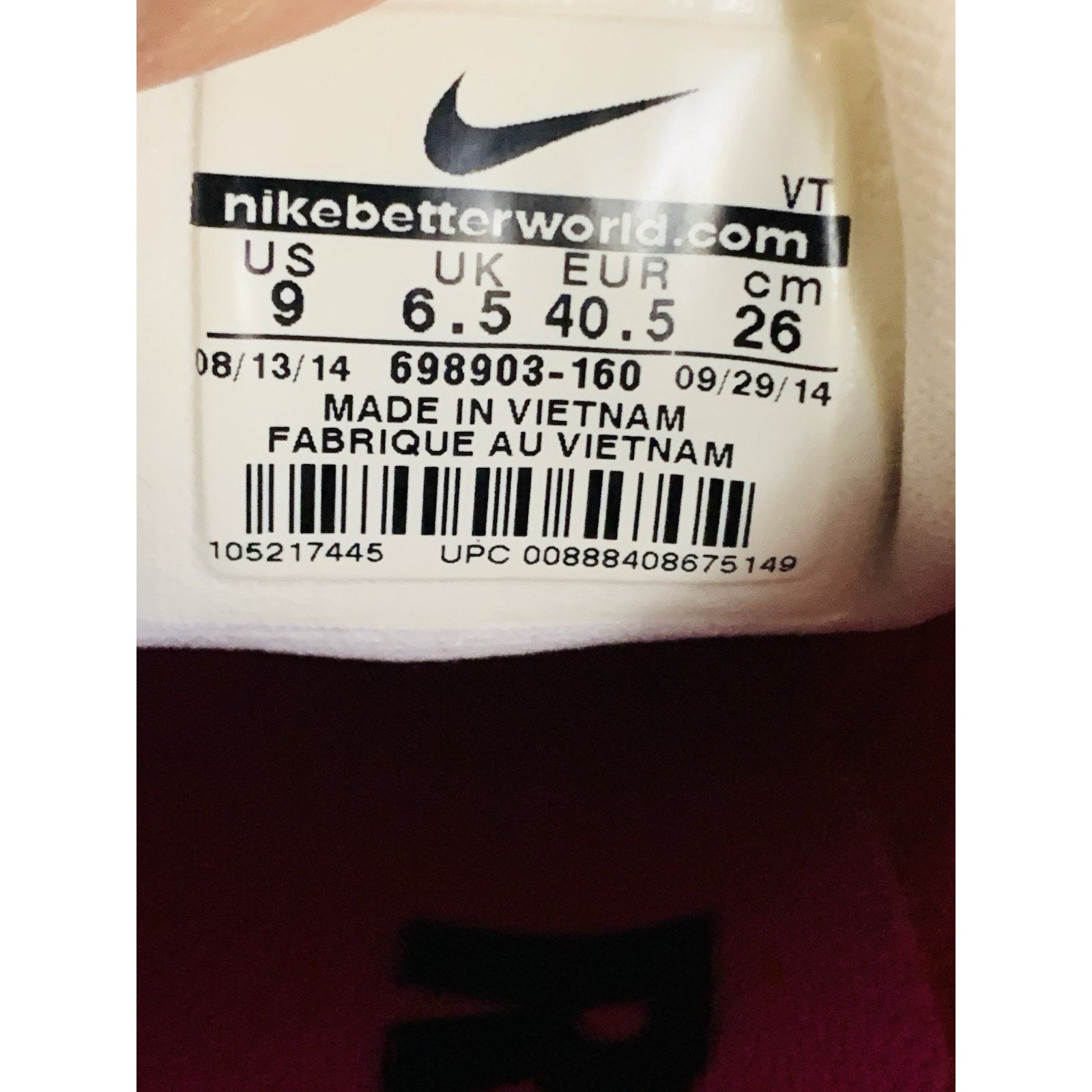 Nike Nike Air Max 2015 Running White and Purple 698903-160 Size 9 Size US 9 / IT 39 - 8 Thumbnail