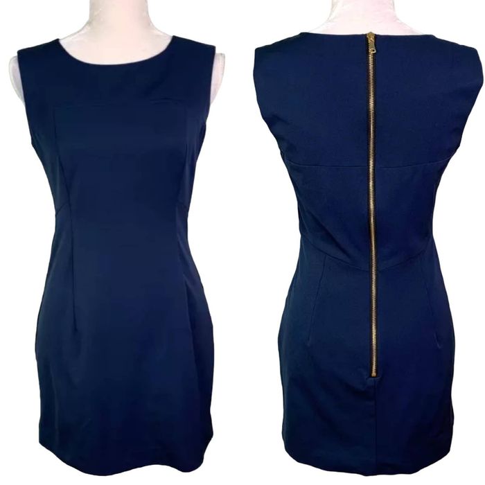 Other Milly Mini Seamed Shift Dress 6 Indigo Blue Sleeveless New | Grailed