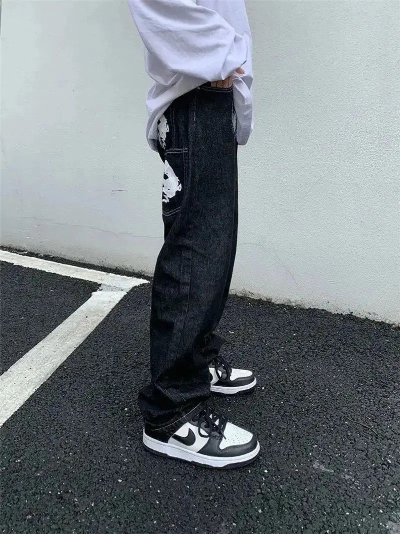 Japanese Brand FACES Graphic Black Streetwear Denim Jeans Size US 32 / EU 48 - 3 Thumbnail