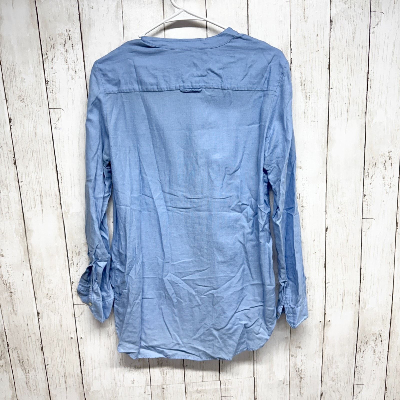 Zara Zara Shirt Small Light Blue Long Sleeve Button Down Blouse Size S / US 4 / IT 40 - 8 Thumbnail