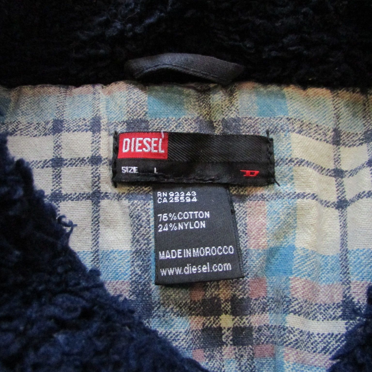 Diesel Vintage Diesel Navy Blue Collared Bomber Jacket Size US L / EU 52-54 / 3 - 6 Thumbnail