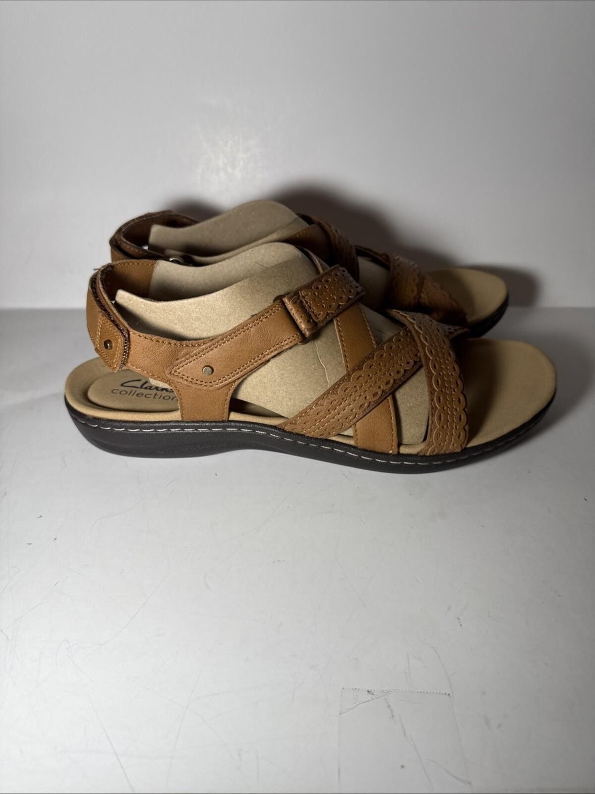 Clarks Clarks Laurieann Rena Brown Leather Strappy Slingback Sandal Size US 11 / IT 41 - 1 Thumbnail