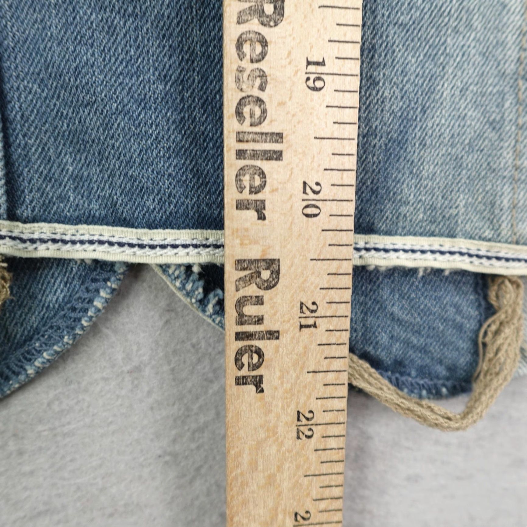 Denime VINTAGE Marithe Francois Girbaud Denim Jacket Blazer Womens Medium Blue 90s Y2K Button Collar Pockets Size M / US 6-8 / IT 42-44 - 7 Thumbnail
