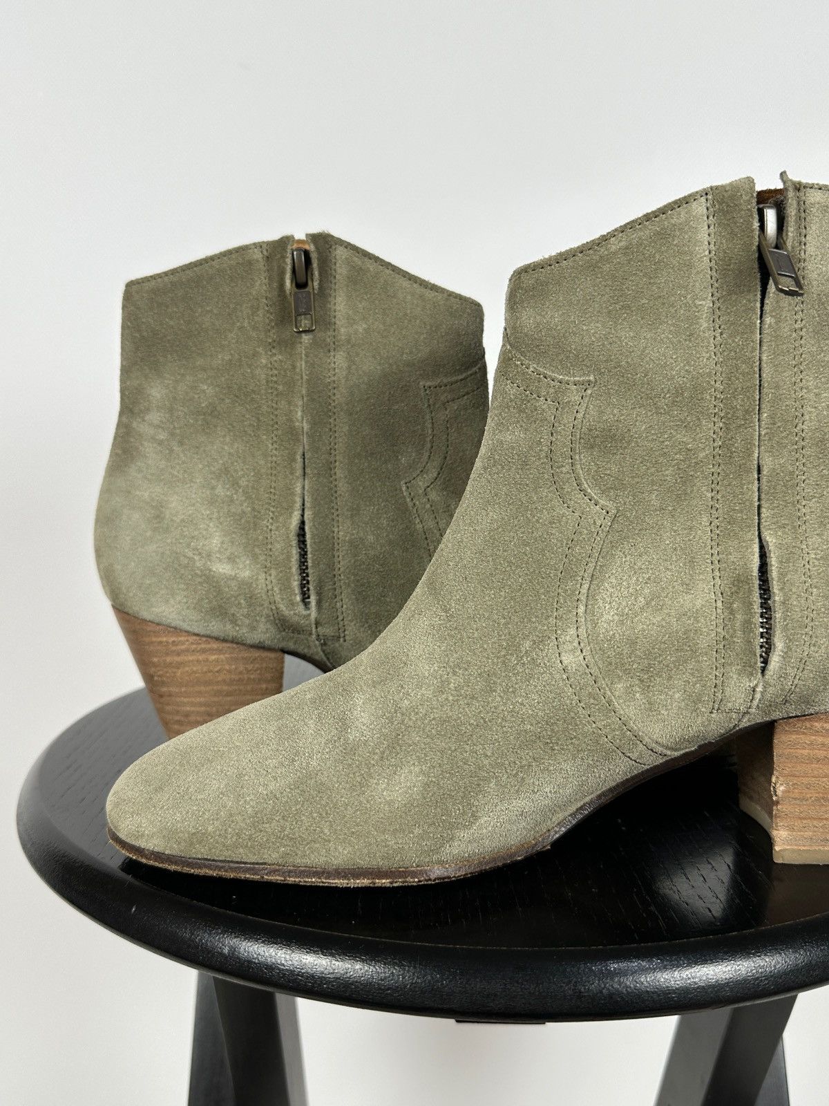 Isabel Marant × Isabel Marant Etoile Isabel Marant Étoile Dicker Suede Ankle Boots Western Style Size US 9 / IT 39 - 19 Thumbnail