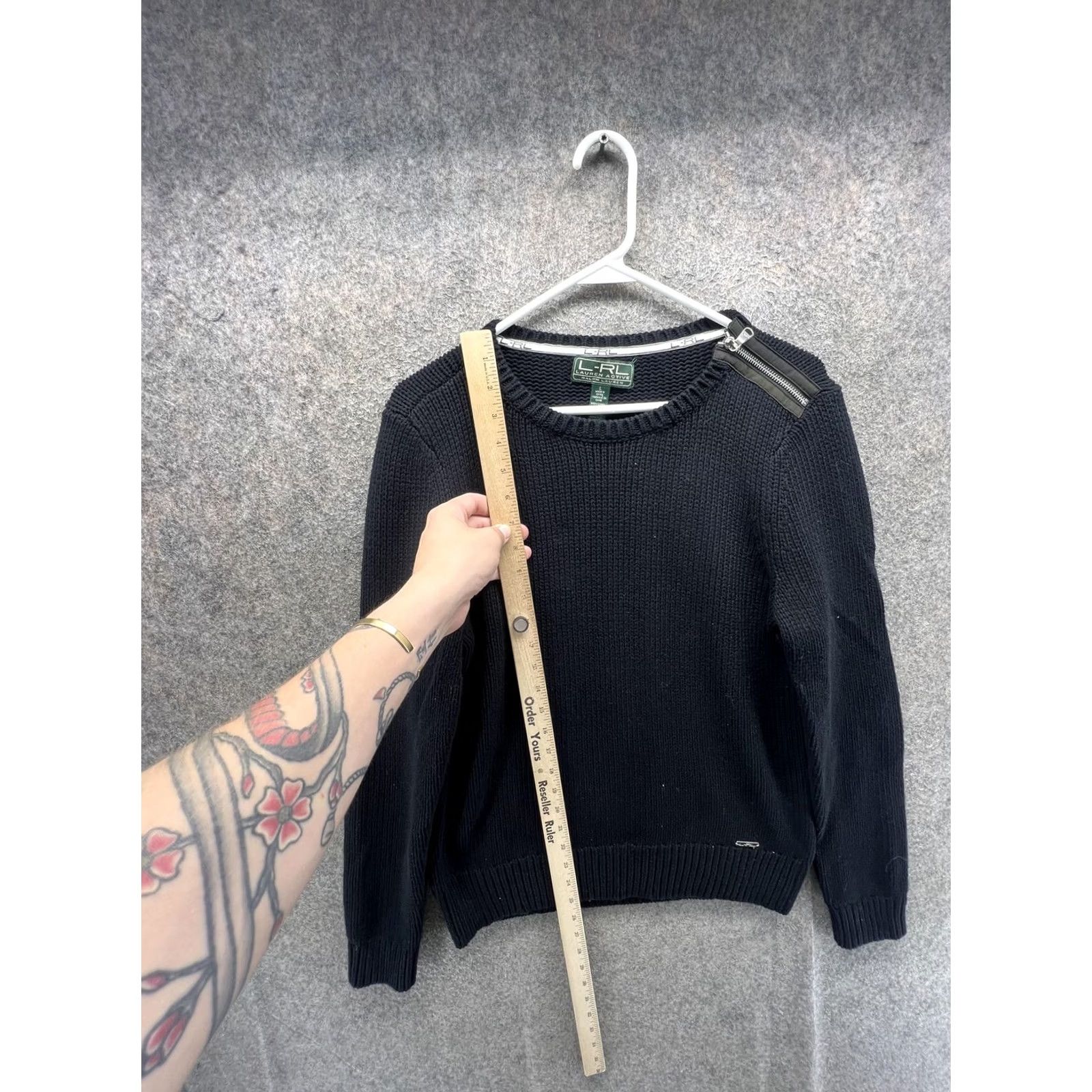 Ralph Lauren Lauren Ralph Lauren Sweater Womens Large Black Chunky Knit Crewneck Pullover Casual Fall Womens Size L / US 10 / IT 46 - 3 Thumbnail