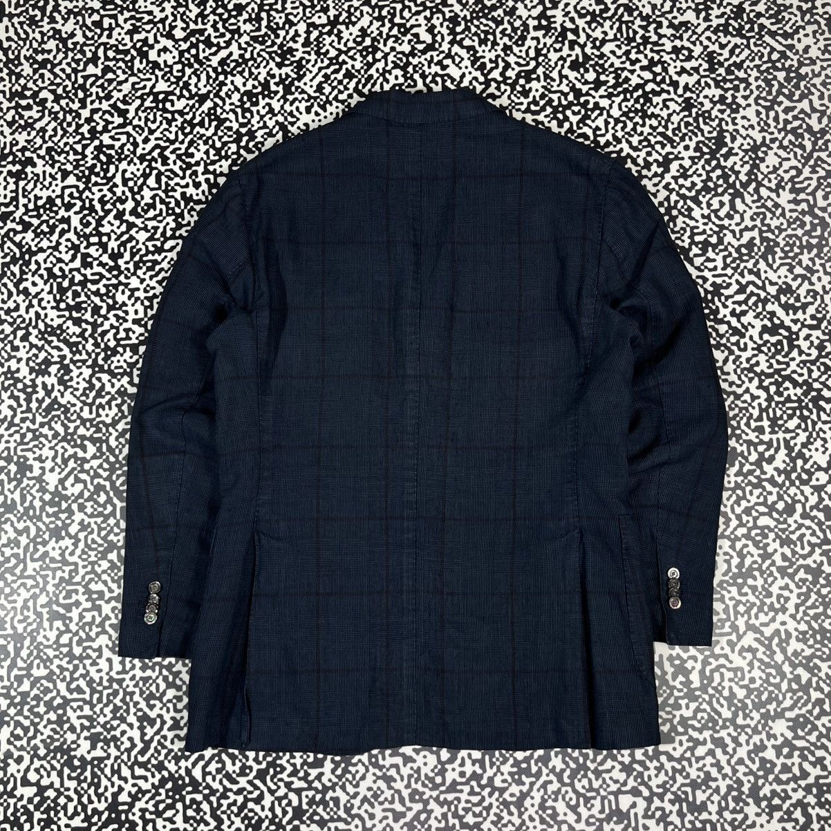 Boglioli BOGLIOLI K Jacket Linen Checked Blazer Luxury Casual Style Size 40R - 13 Thumbnail