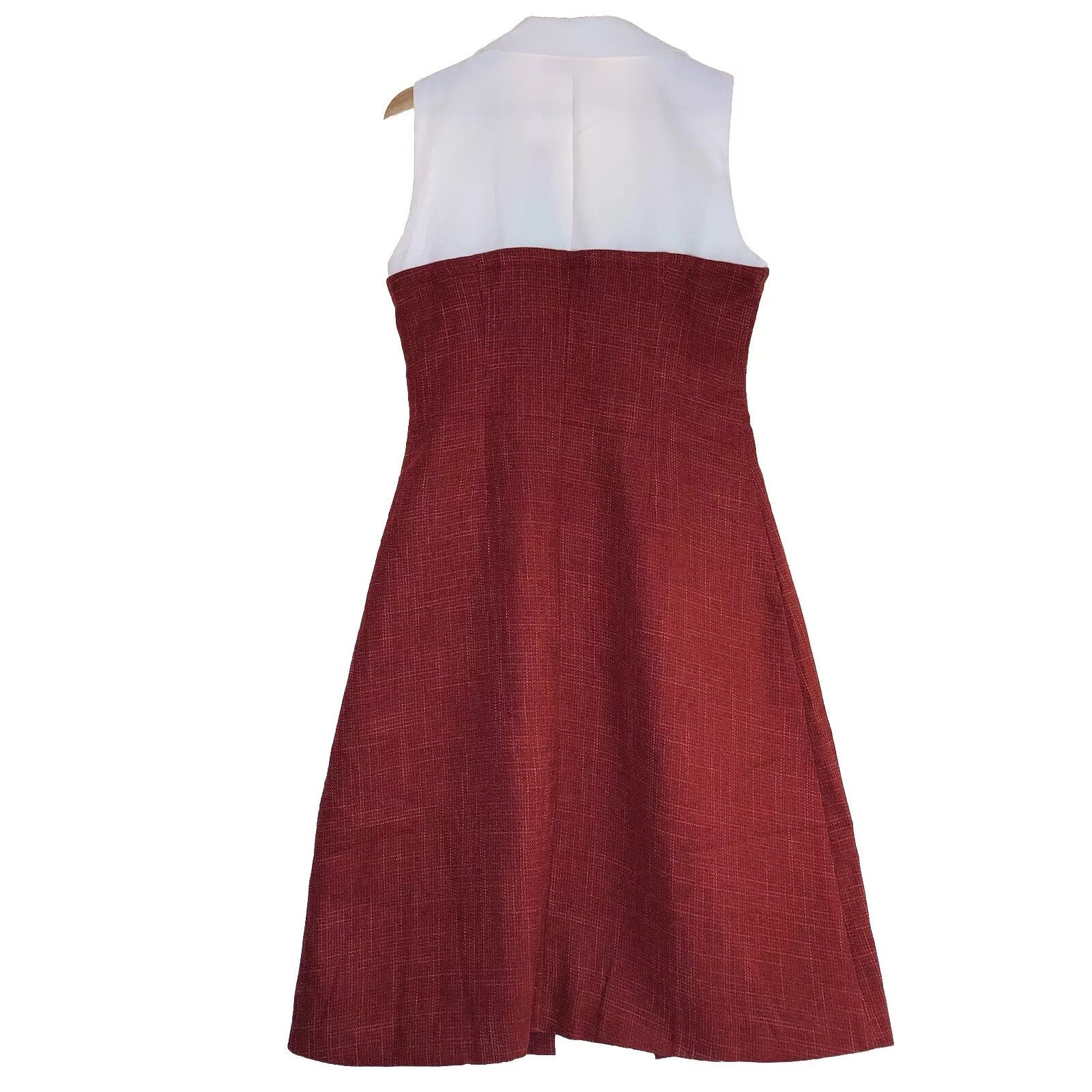 Other SHIMMER Women Burgundy White Sleeveless Dress XL Bottom Down Size XL / US 12-14 / IT 48-50 - 5 Thumbnail
