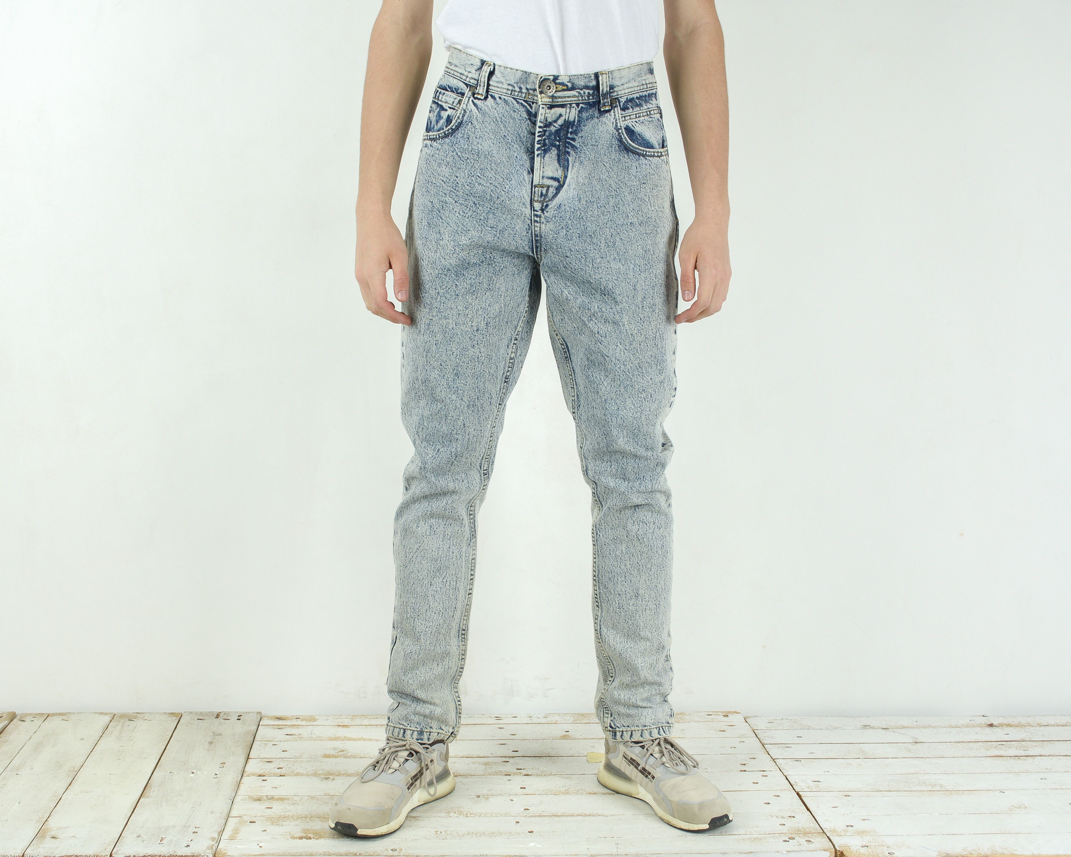 Asos W34 L34 Regular Fit Tapered Jeans Denim Pants Trouser Button Size US 34 / EU 50 - 1 Thumbnail
