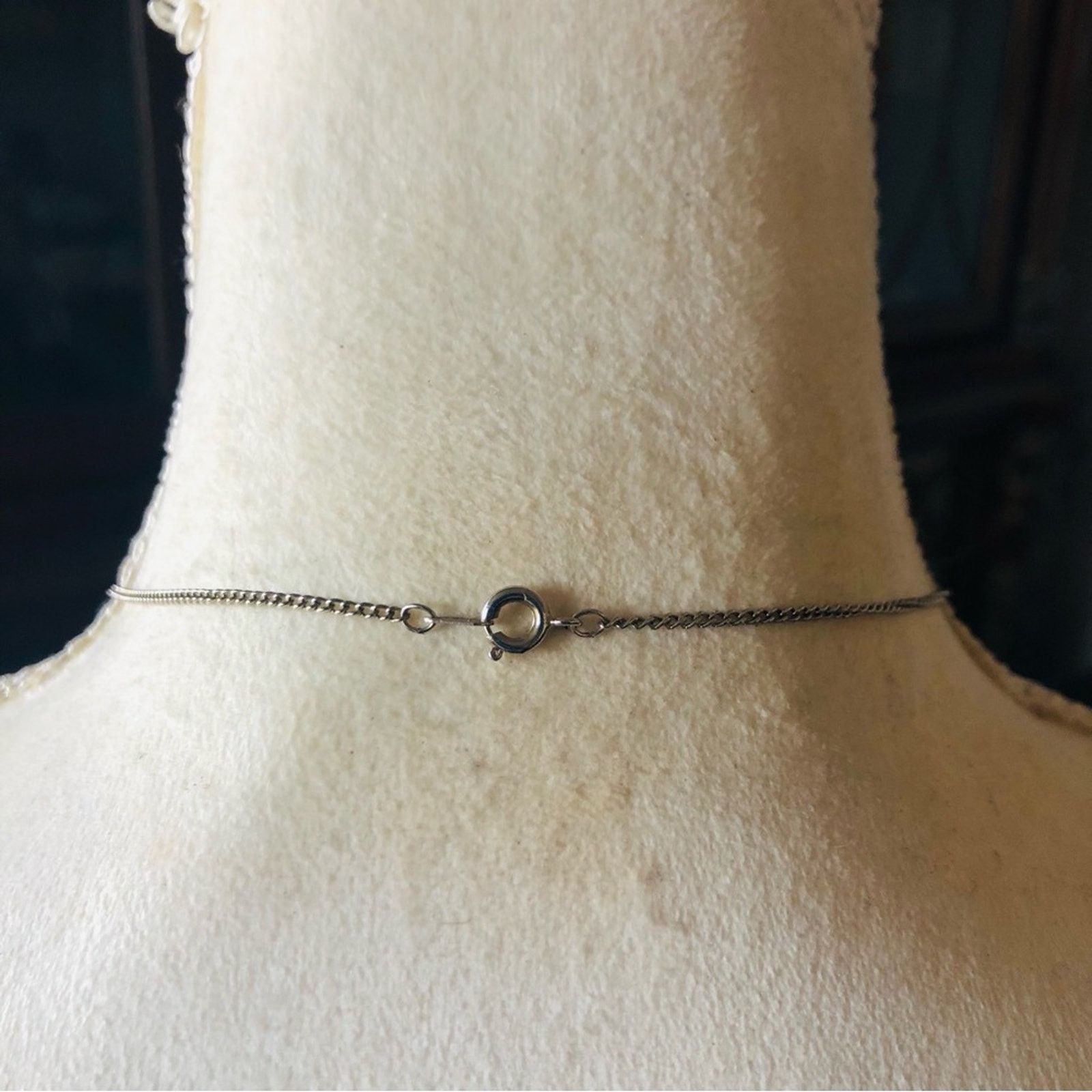 Vintage Vintage multi tone square shape gem cross on chain necklace Size ONE SIZE - 7 Thumbnail