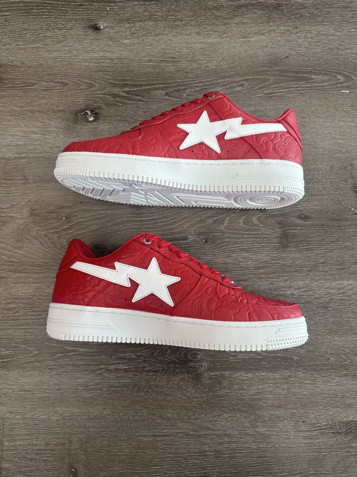 image of Bape Sta 3 Shoes in Red, Men's (Size 11)