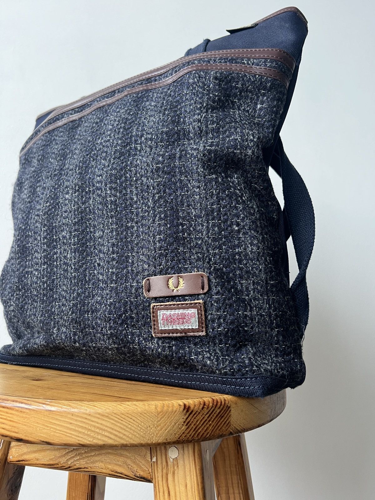 Fred Perry Dashing Tweeds Navy Shoulder Bag