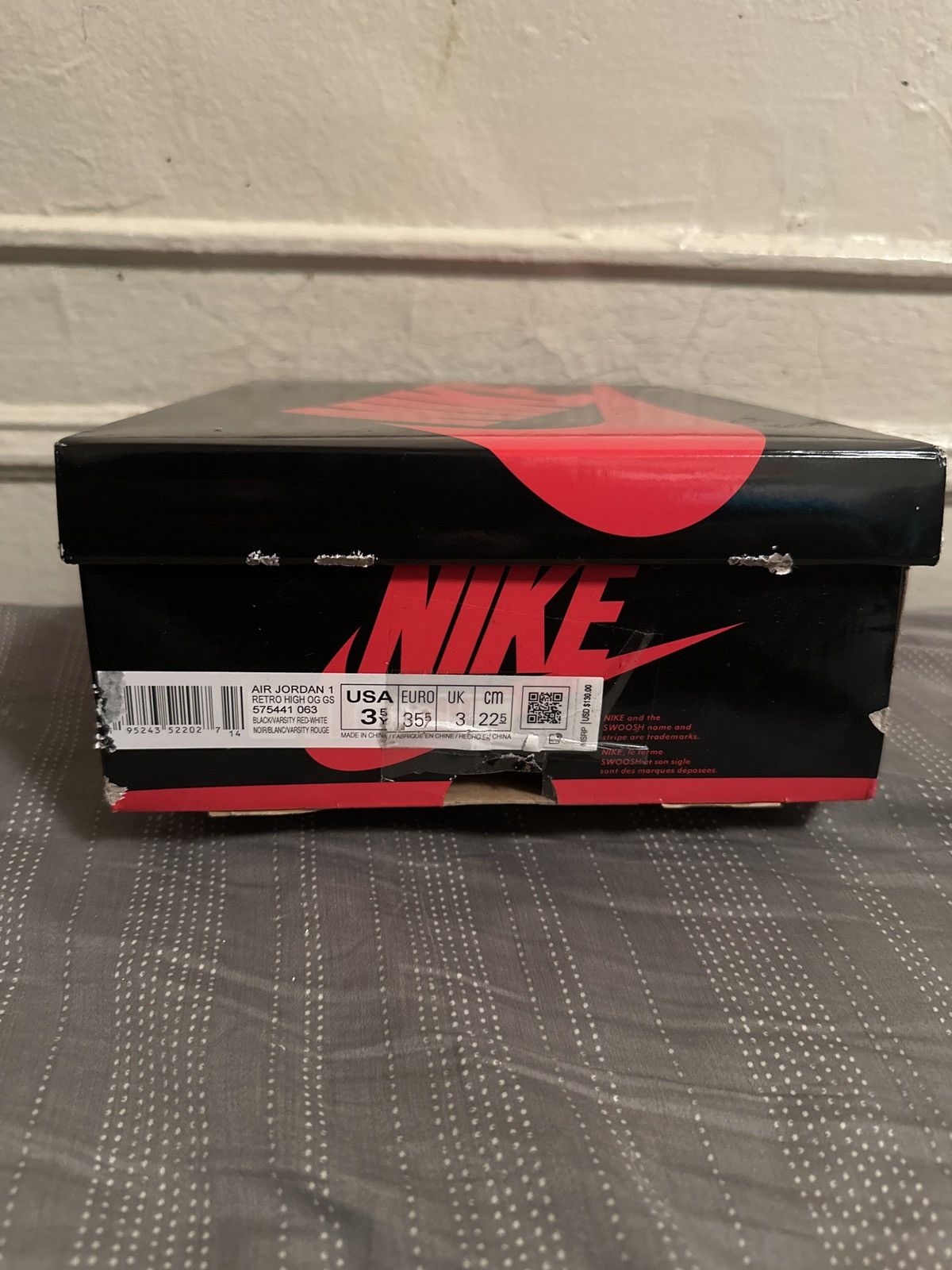 Jordan Brand × Nike AIR JORDAN 1 HIGH GS “Patent Bred” Size 3.5Y Size US 5 / IT 35 - 7 Thumbnail