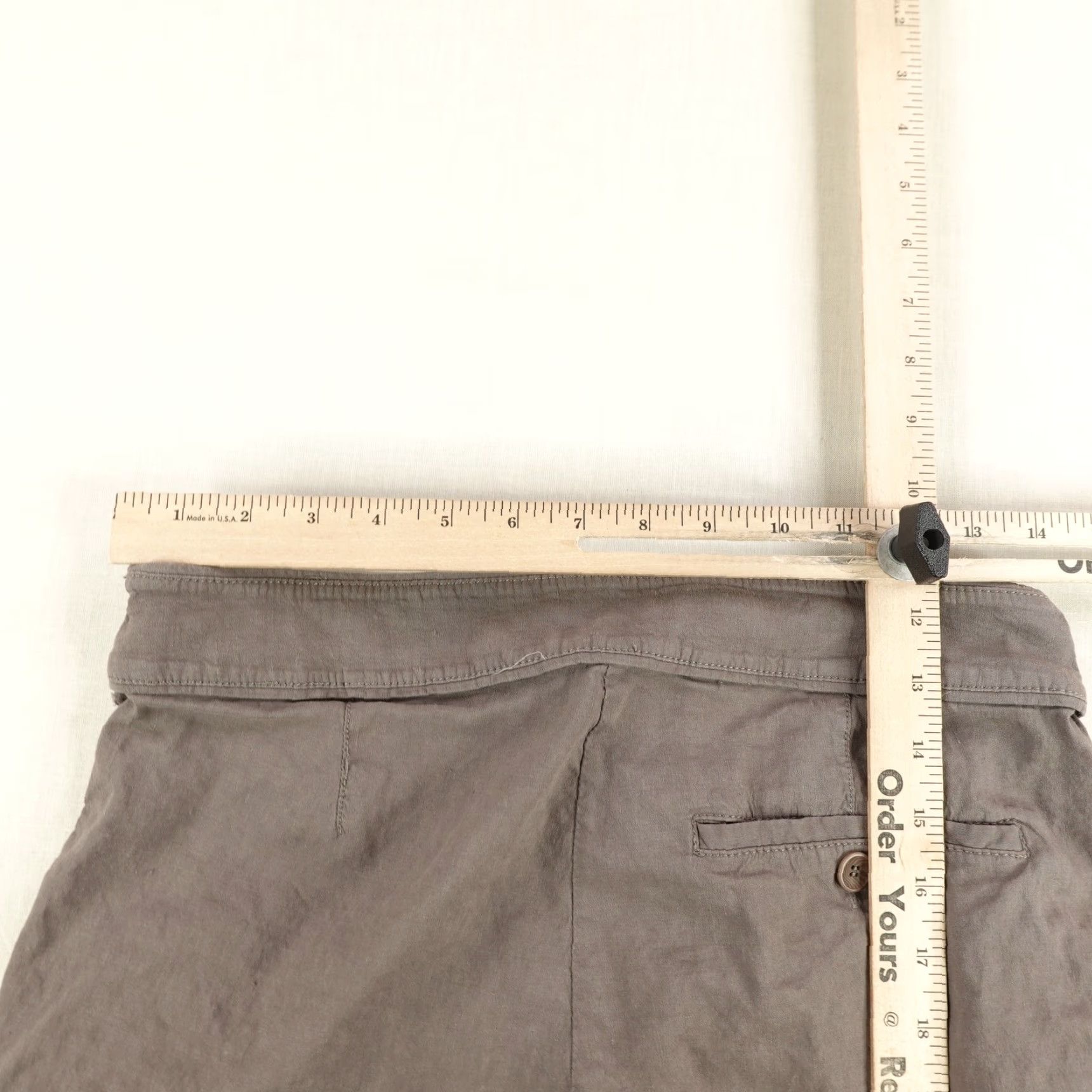 Eileen Fisher VINTAGE Eileen Fisher Shorts Womens 4 Gray Linen Blend Cropped Bermuda Casual Relax Wide-Leg Size 27" / US 4 / IT 40 - 6 Thumbnail