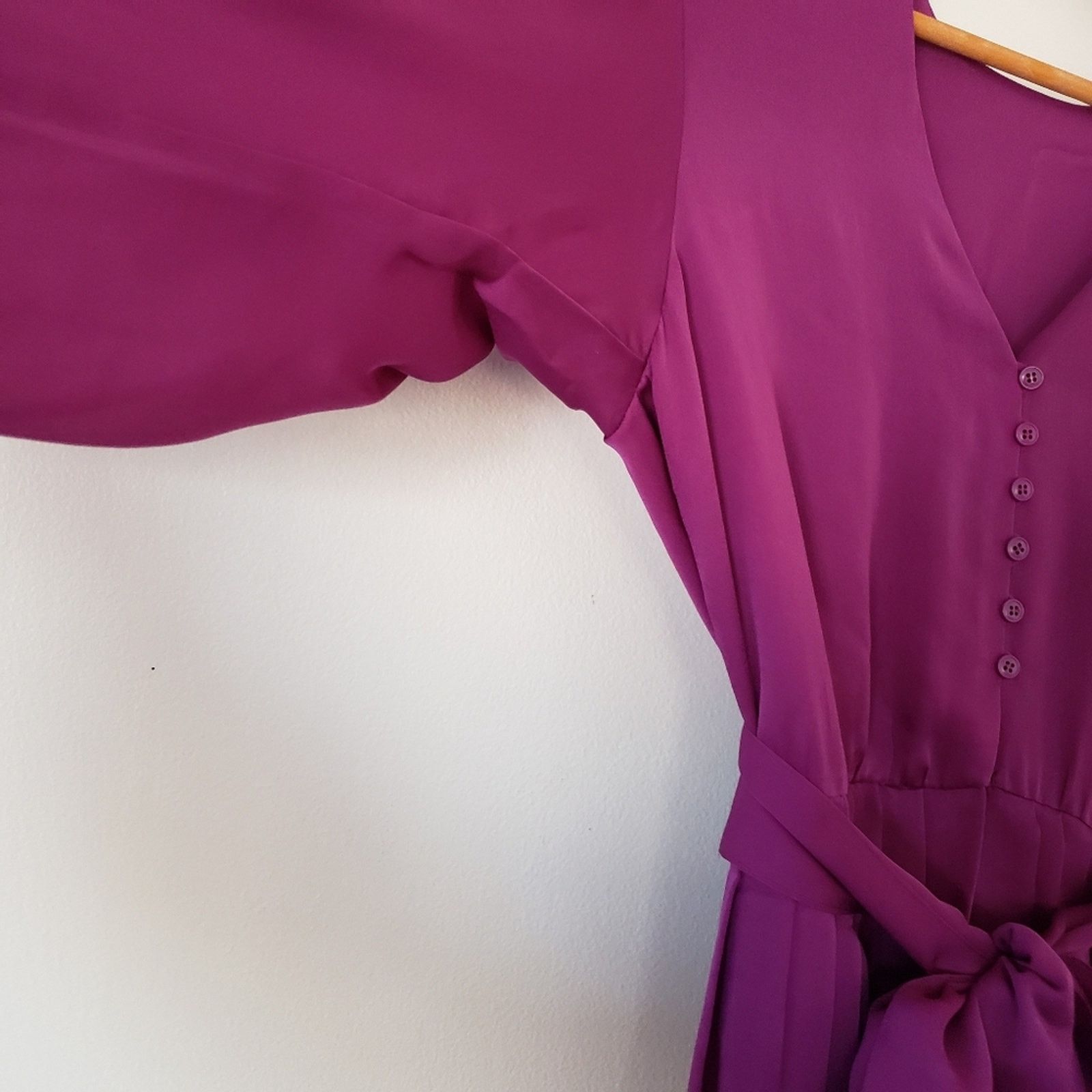 Vintage Vintage Pleated Pink Accordion Long Sleeve Flowy Midi Dress Size M / US 6-8 / IT 42-44 - 6 Thumbnail