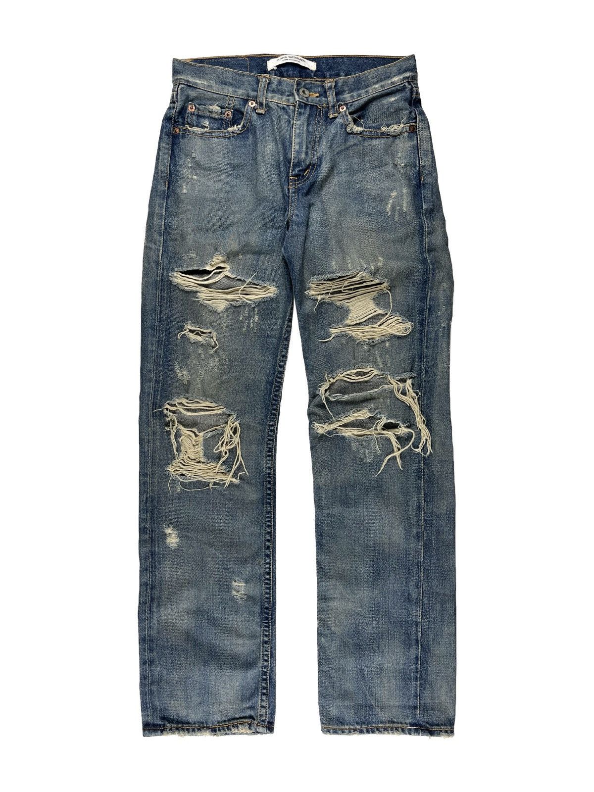 Junya Watanabe AW05 Junya Watanabe Faded Crash Denim Jeans 