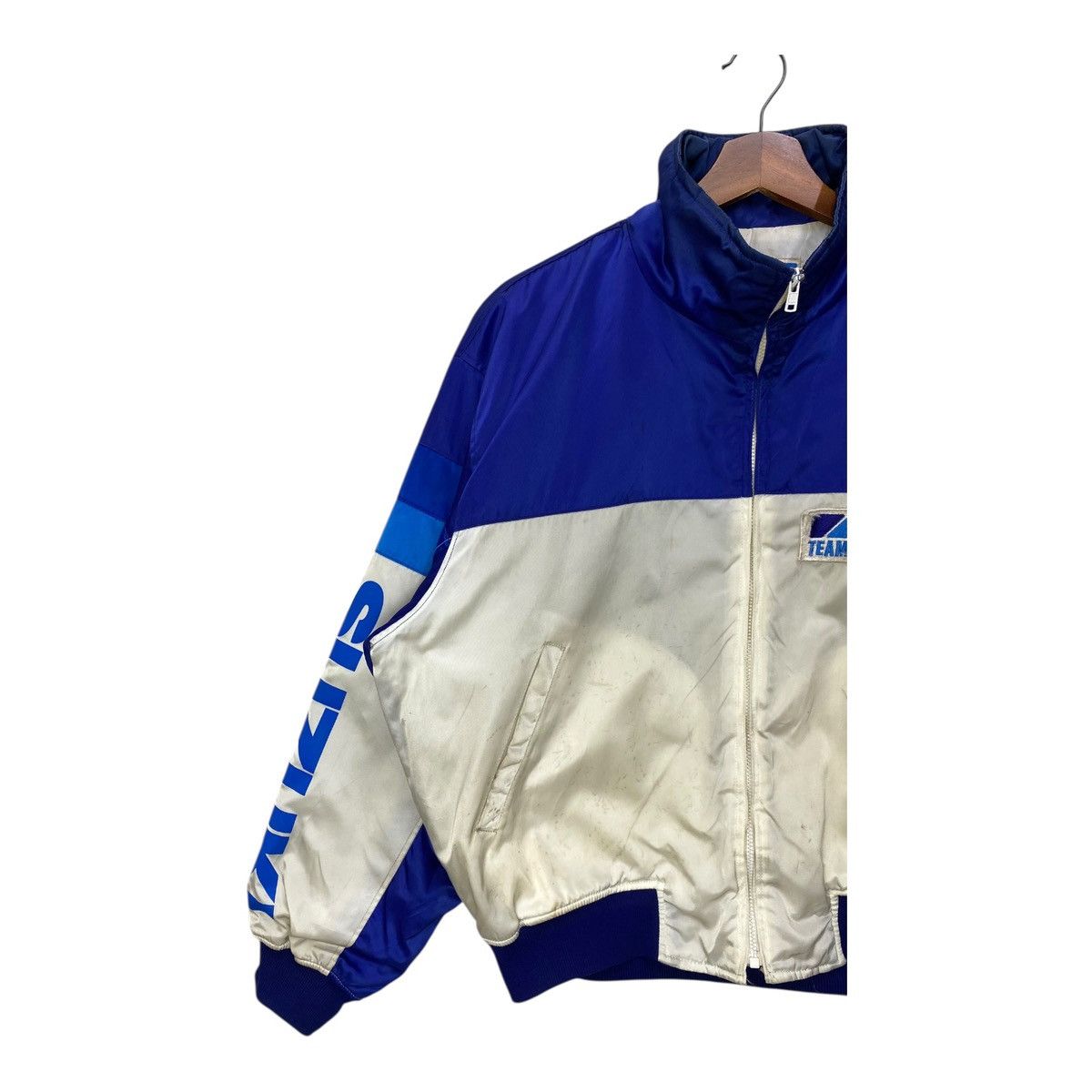 Japanese Brand Vintage Motor Racing Team Suzuki Bomber Jacket Full Zip Size US L / EU 52-54 / 3 - 3 Thumbnail