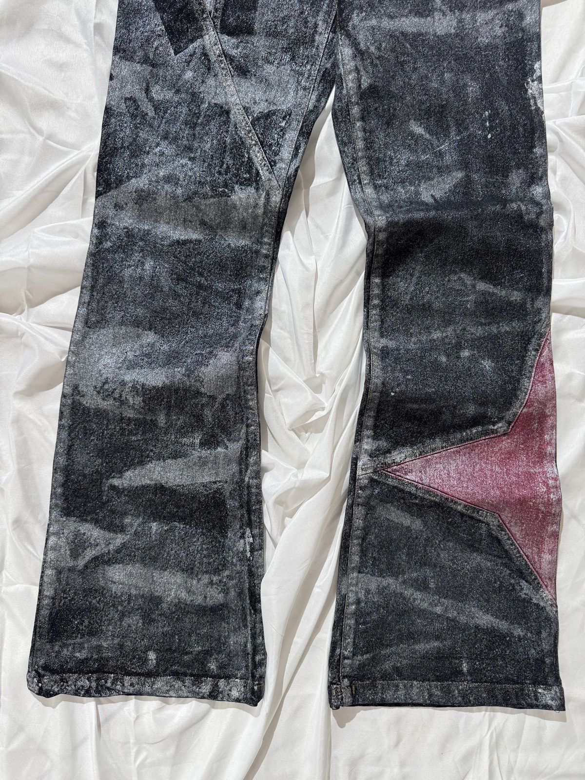 Hysteric Glamour Avant Garde Vintage Slim Fit Washed Flared Jeans Size 25" / US 0 / IT 36 - 6 Thumbnail