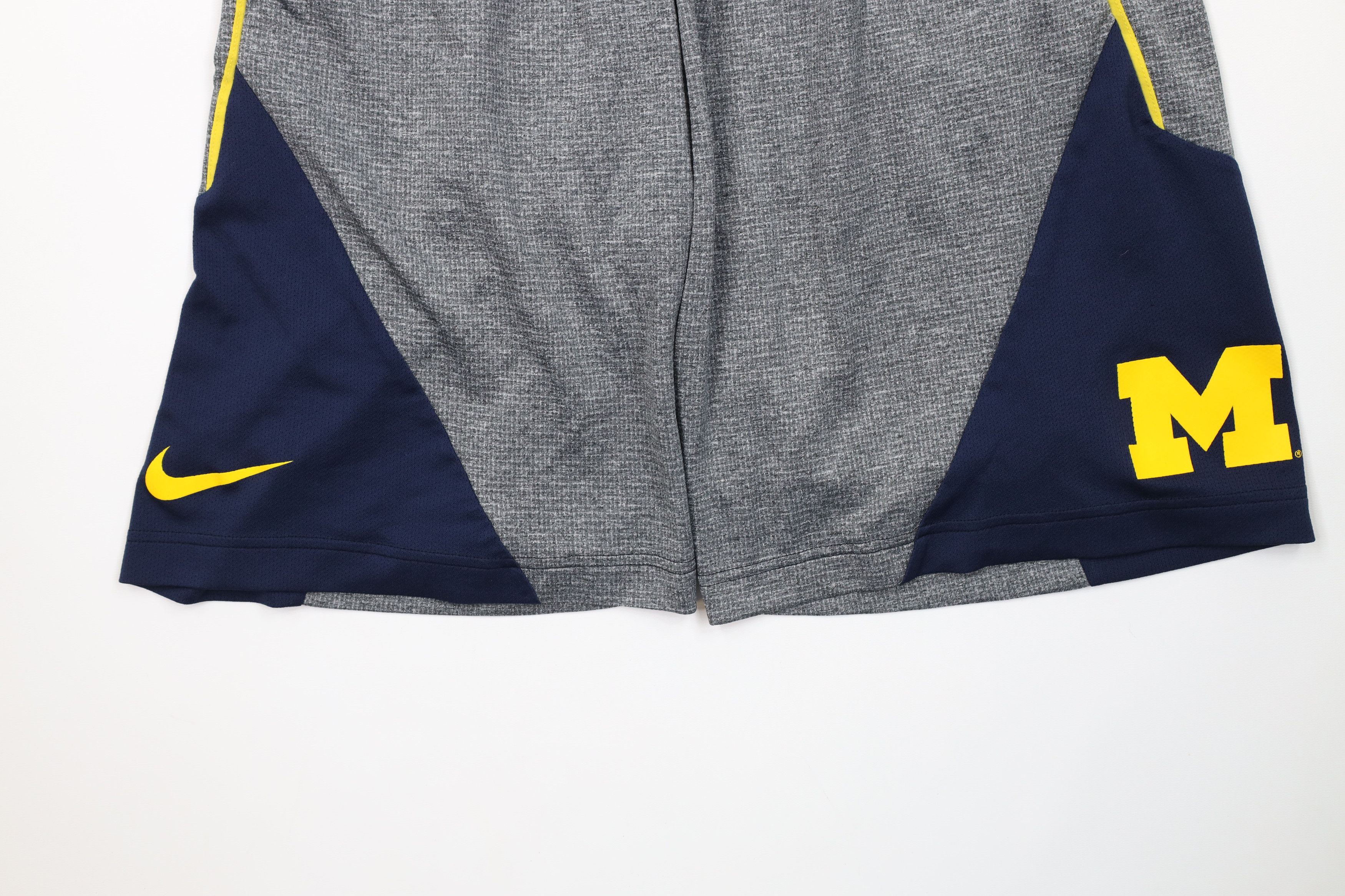 Nike Nike University of Michigan Gym Basketball Shorts Gray Blue Size US 32 / EU 48 - 3 Thumbnail