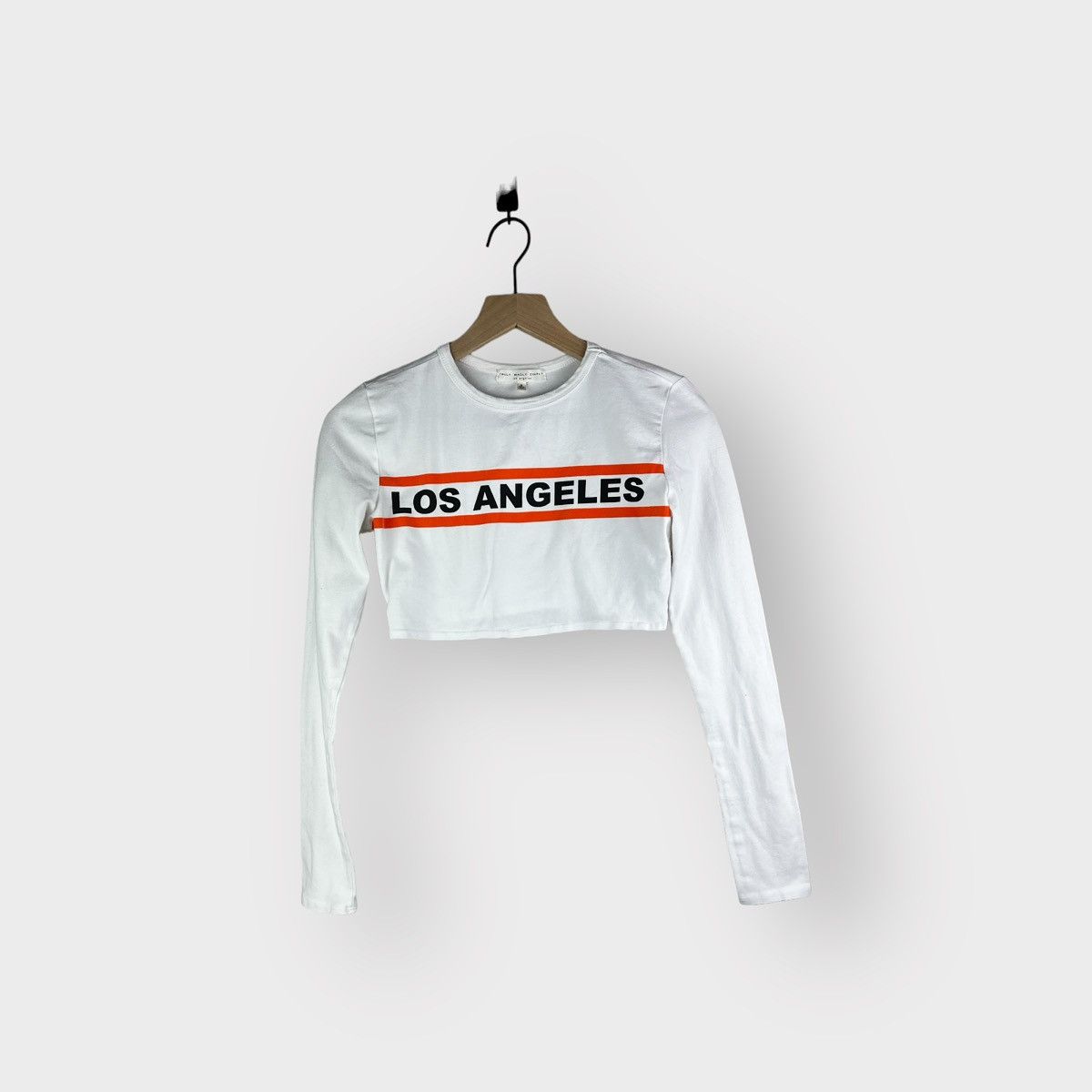Urban Outfitters × Vintage Vintage 2000's "Los Angeles" Long Sleeve Cropped Top Size S / US 4 / IT 40 - 1 Thumbnail
