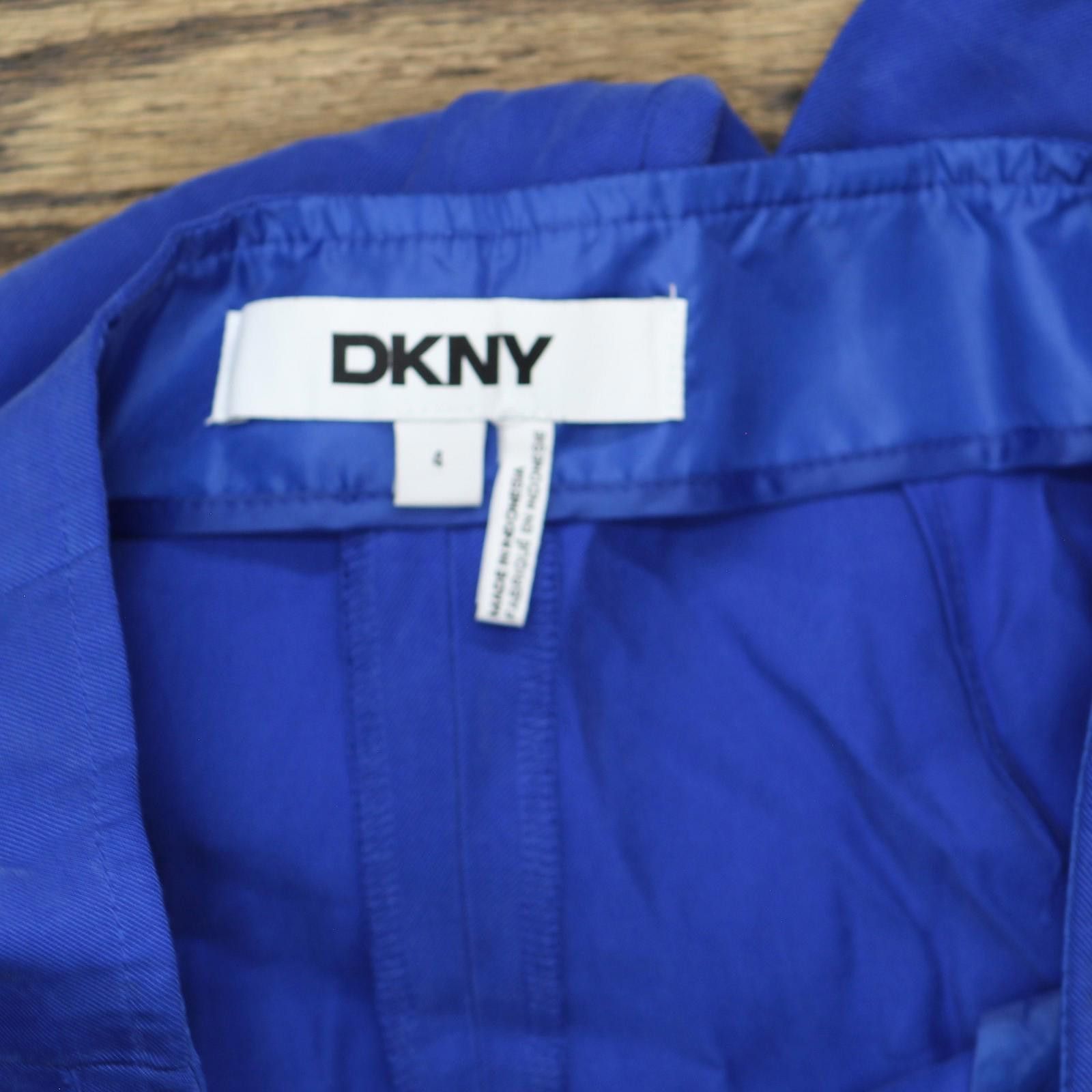 DKNY Nwt Dkny Tie-front Pleate Lapis Blu 4 P4gktx72 Lapis Blue 4 Size 27" / US 4 / IT 40 - 4 Thumbnail
