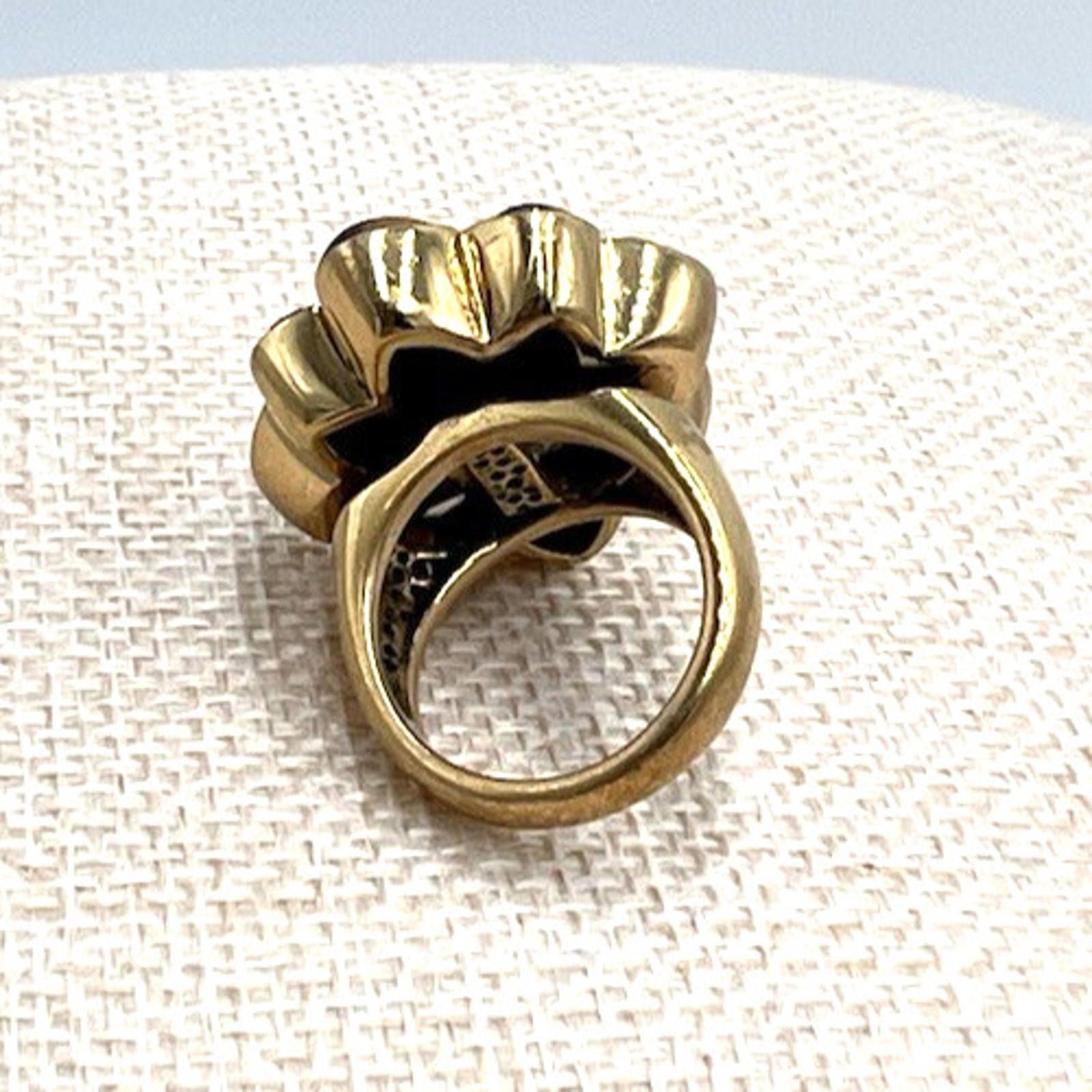 Other Barse Tiger's Eye Moonstone Chunky Yellow Gold Plated Ring Size ONE SIZE - 4 Thumbnail