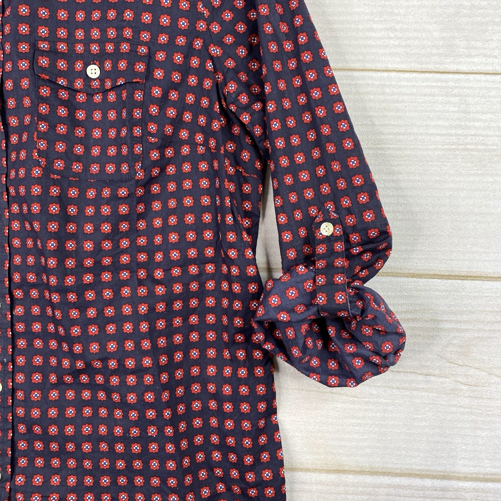 Talbots Talbots Button-Up Shirt - Floral Lightweight 100% Cotton - Multicolor - Petite 8P - Women’s Casual Top Size M / US 6-8 / IT 42-44 - 4 Thumbnail