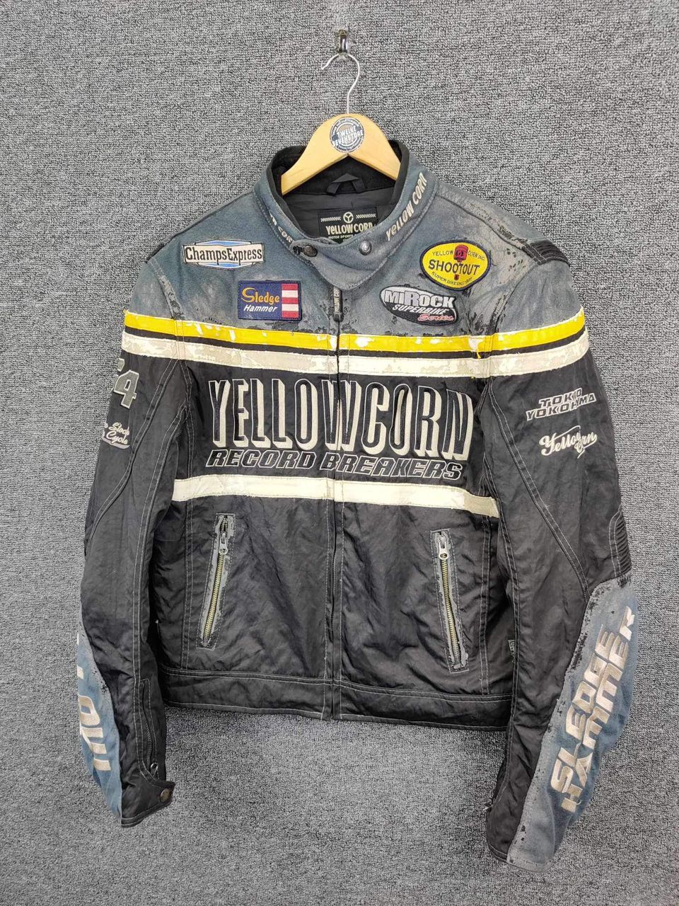 YELLOW CORN Vintage Yellow Corn Bikers Jacket With Riding Size US M / EU 48-50 / 2 - 2 Thumbnail