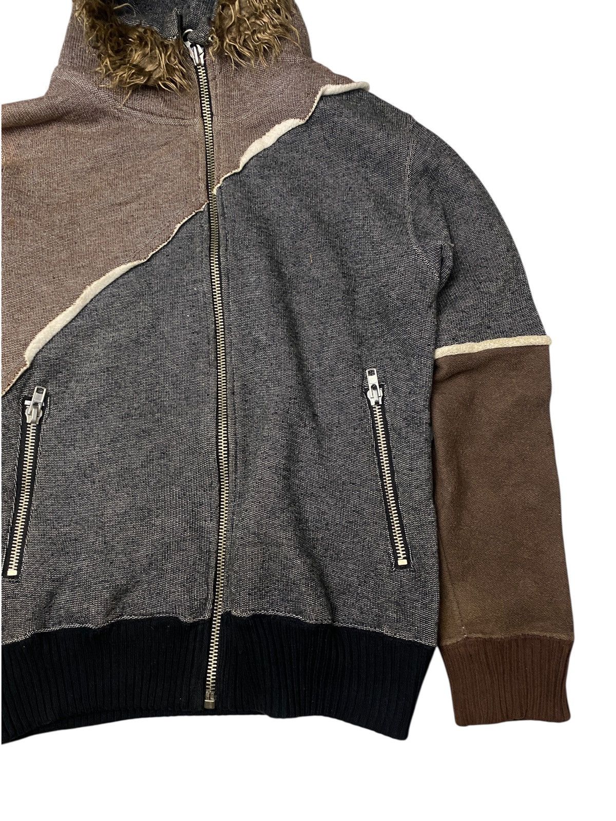 Le Grande Bleu (L.G.B.) 2000's Kittle 3 Tone Fur Hoodie Size US M / EU 48-50 / 2 - 3 Thumbnail