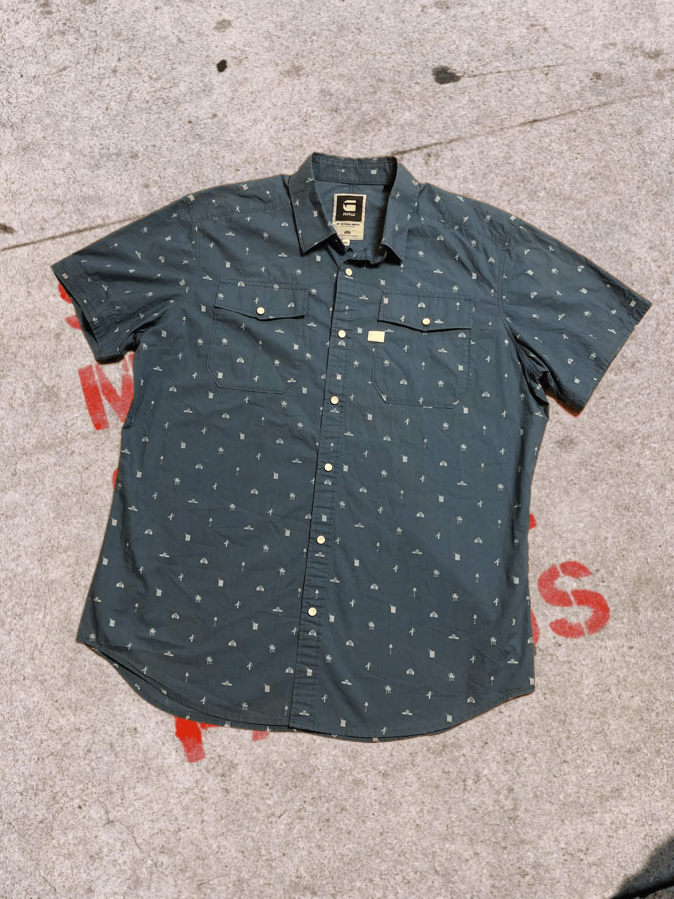 G-Star G STAR Men’s Short Sleeve Shirt Casual Fit Size US XXL / EU 58 / 5 - 1 Thumbnail