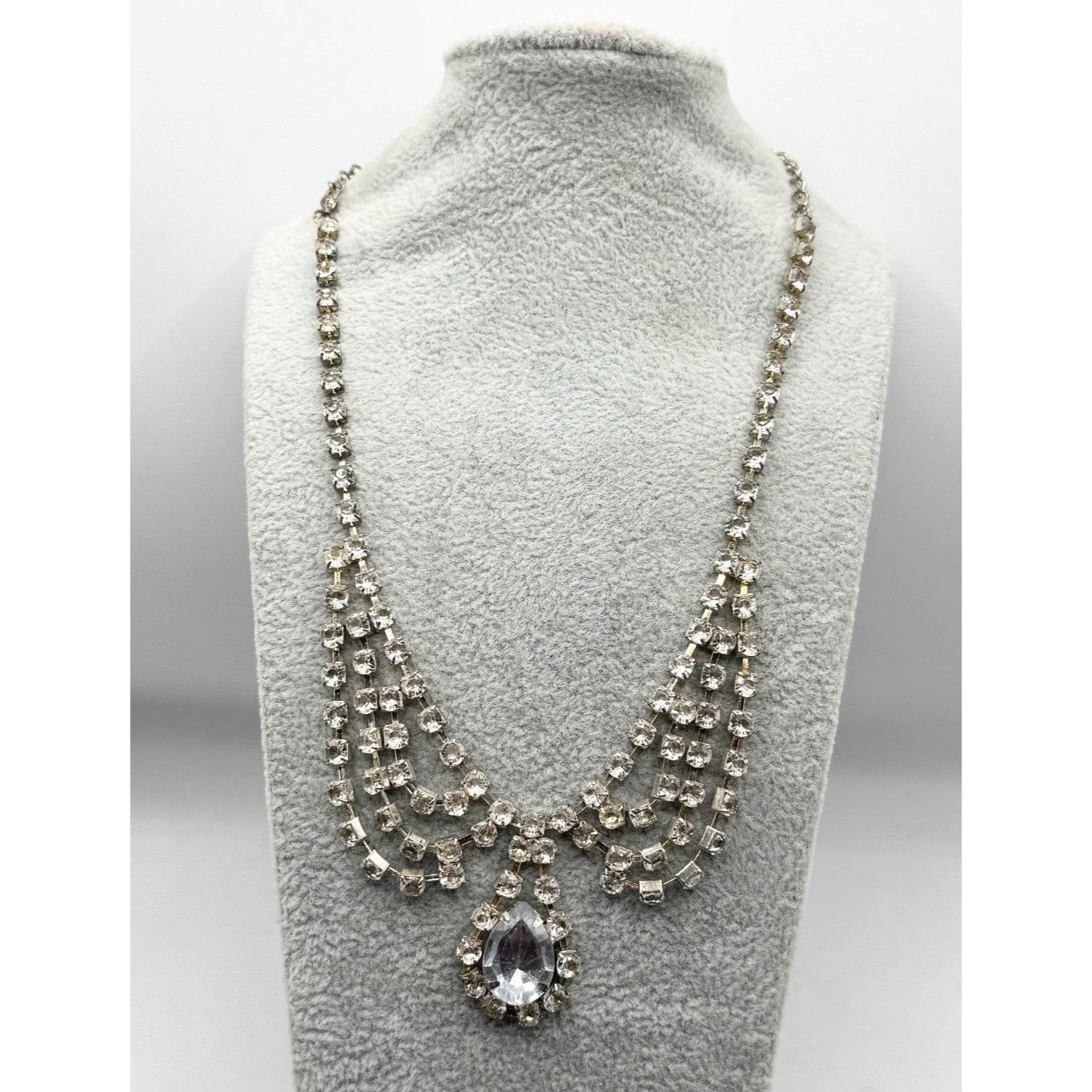 Other Vintage Rhinestone collar necklace Size ONE SIZE - 1 Thumbnail