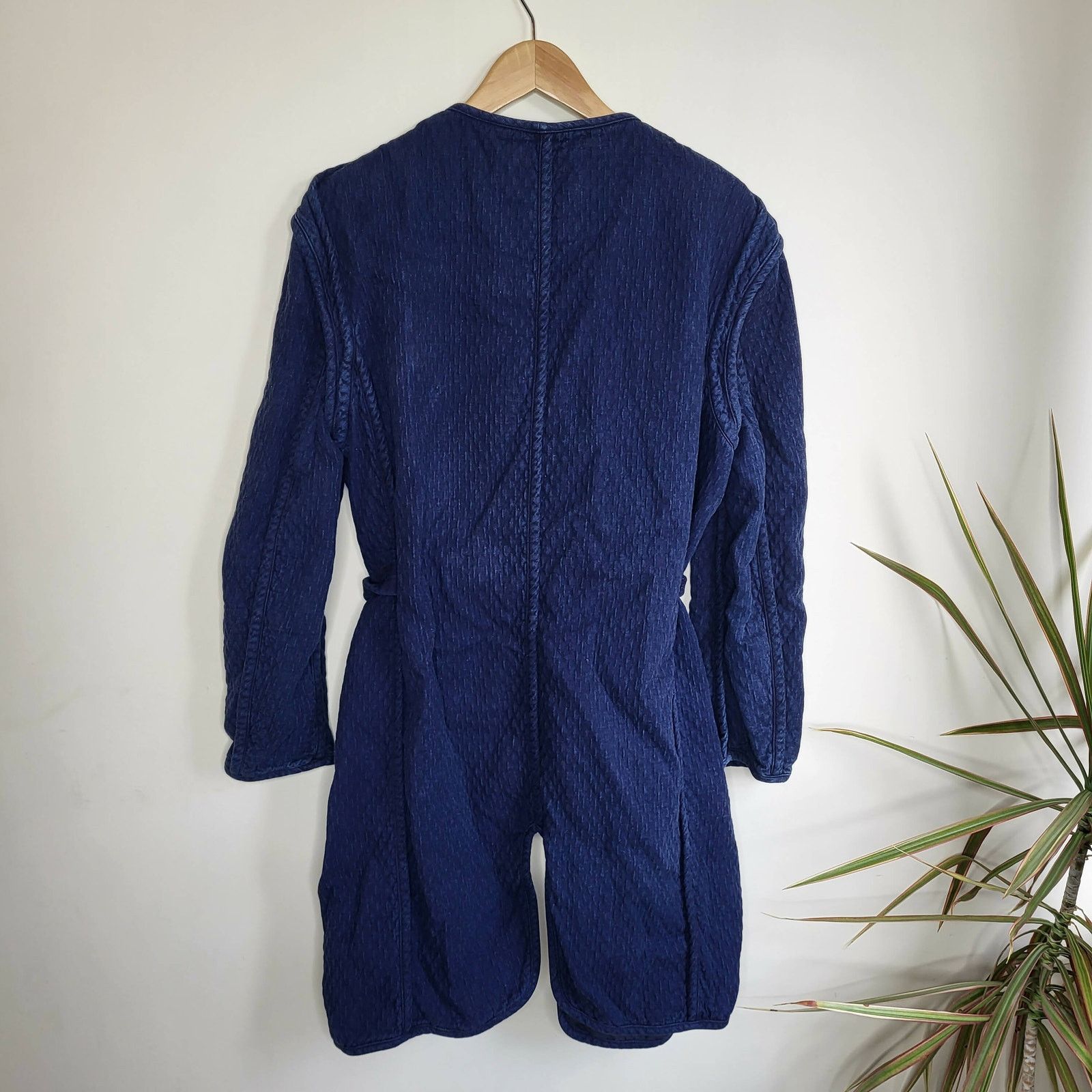 Rag & Bone Rag & Bone Navy Blue Quilted Tie Long Sleeve Coat Size M Size M / US 6-8 / IT 42-44 - 5 Thumbnail