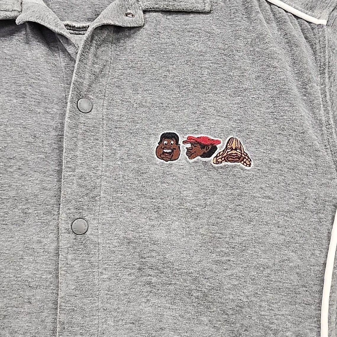 Fubu VTG Y2K FUBU Platinum Shacket Fleece Jacket XL Gray Snap Up Embroidered 90s Cartoon Hip Hop Junkyard Gang Fat Albert Size US XL / EU 56 / 4 - 6 Thumbnail