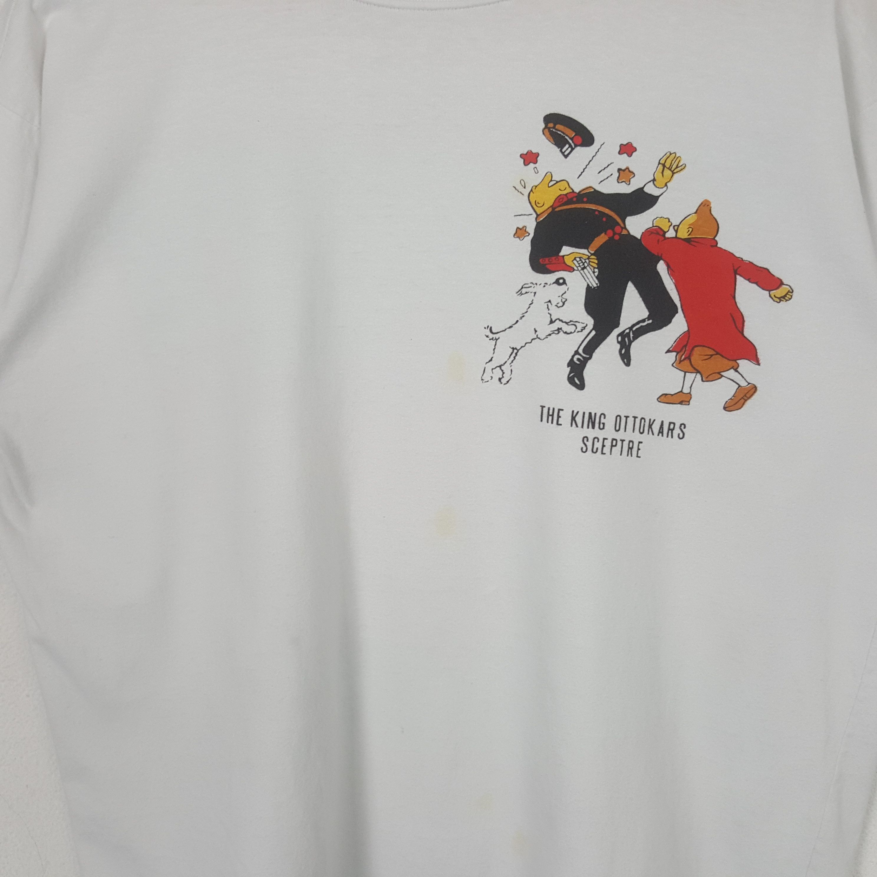 Vintage Vintage Tintin The King Ottokars Sceptre Tshirt C299N6 Size US L / EU 52-54 / 3 - 4 Thumbnail