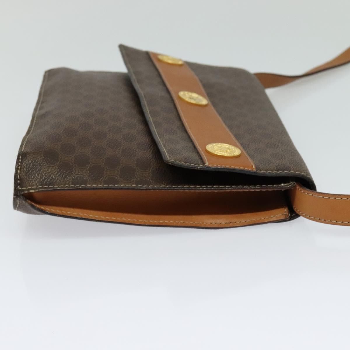 Celine CELINE Macadam Canvas Coin Shoulder Bag Pvc Leather Brown Size ONE SIZE - 5 Thumbnail