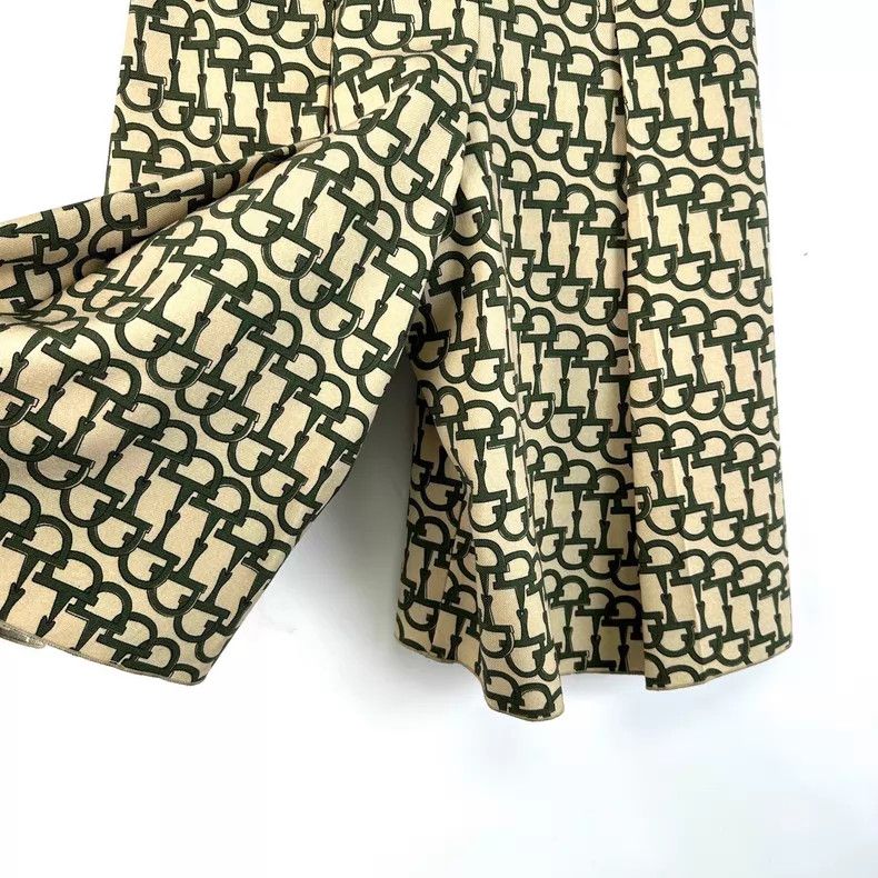 Gucci Gucci Show green wool tiger head full-print horseshoe butt Size 25" / US 0 / IT 36 - 5 Thumbnail