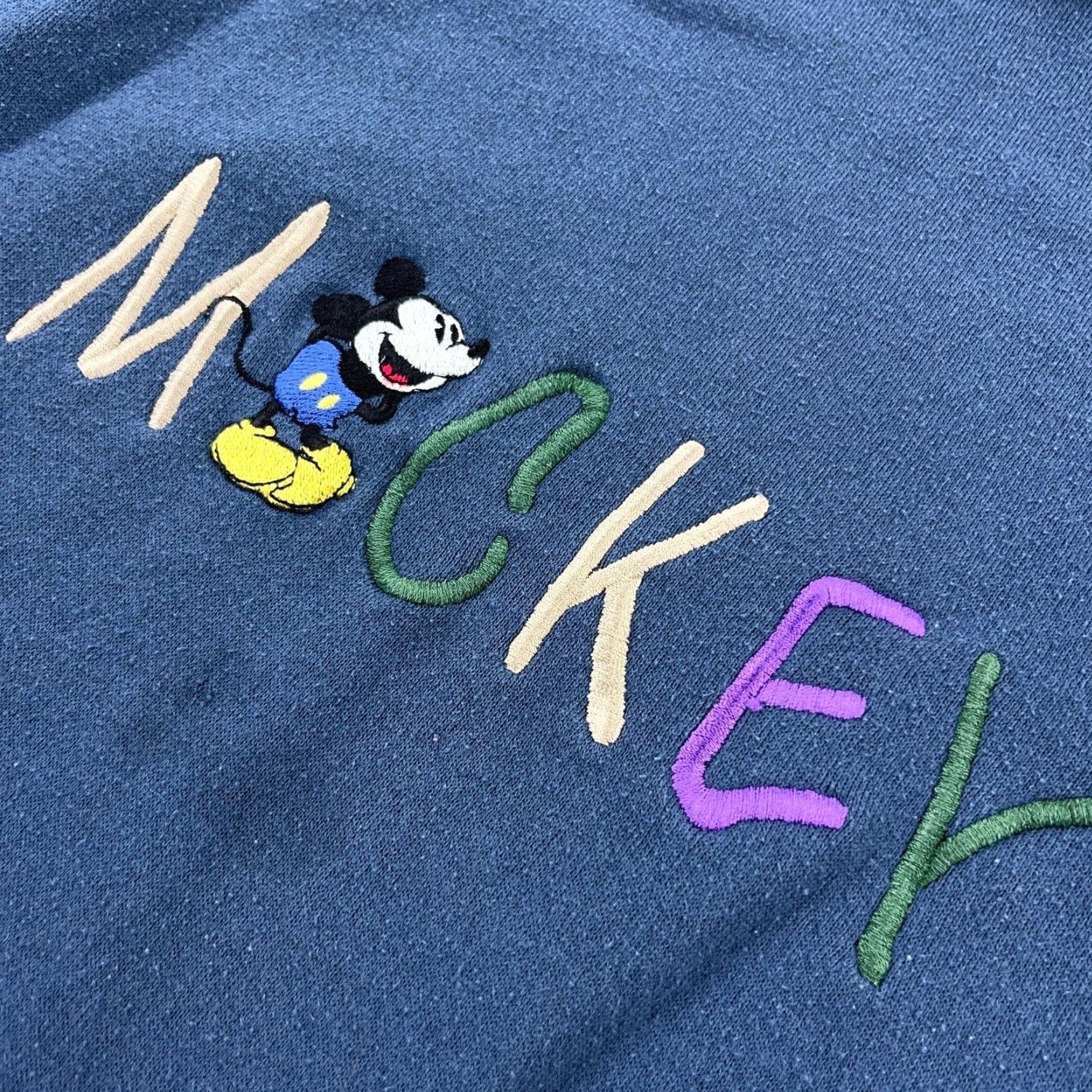 Mickey & Co. VINTAGE Mickey & Co. Sweatshirt Men L Crewneck Blue Graphic Print 90s Disney Store Mickey Mouse Logo Sweatshirt Size US L / EU 52-54 / 3 - 3 Thumbnail