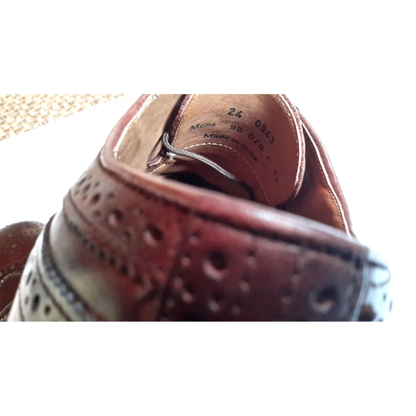 Johnston & Murphy JOHNSTON & MURPHY Mens Brown Leather Wingtip Oxfords Dress/Casual Sz 9.5 D US Size US 10 / EU 43 - 7 Thumbnail