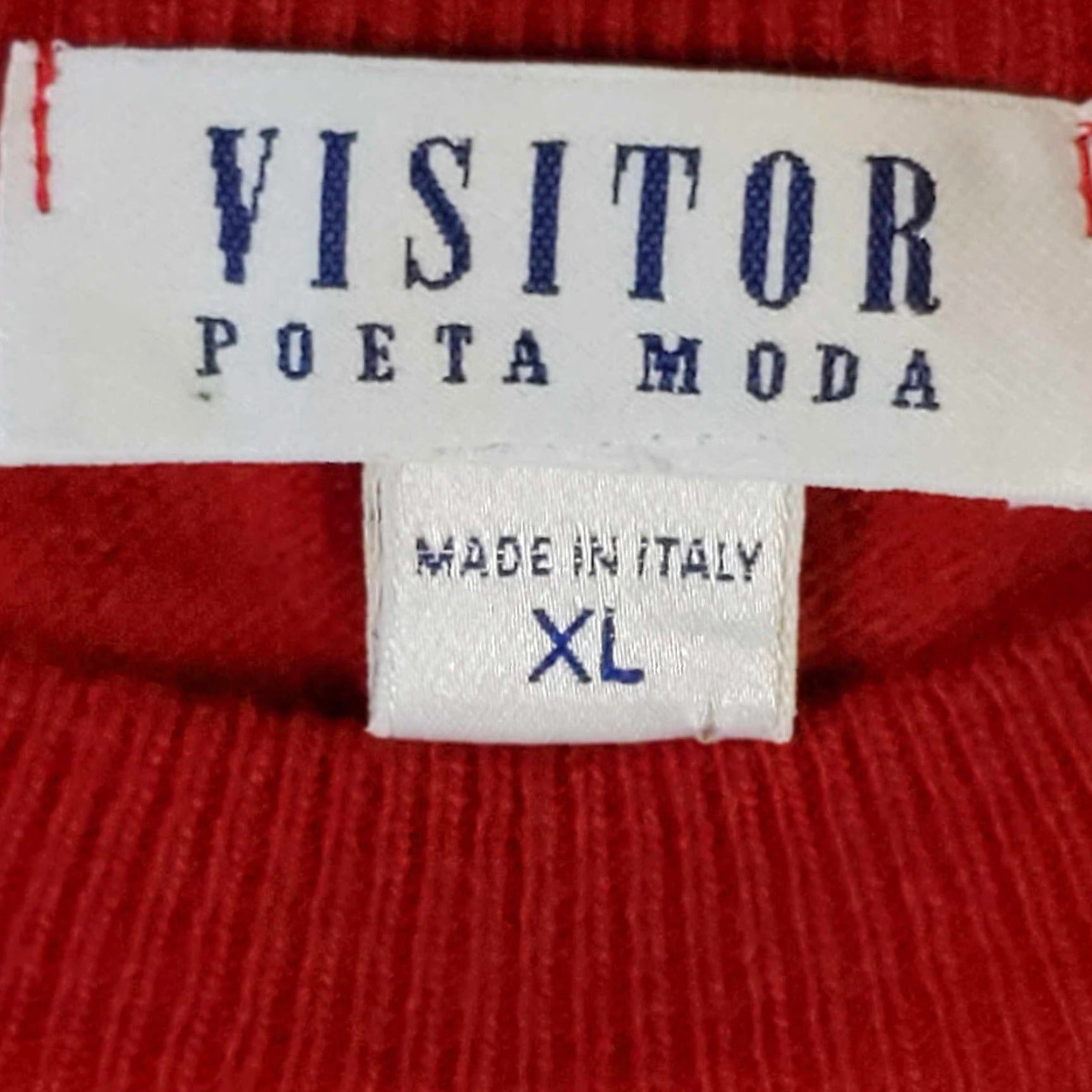 Vintage VINTAGE Poeta Moda Italy Womens XL Red Sweater Cashmere Woolaine Blend Crewneck Size XL / US 12-14 / IT 48-50 - 2 Thumbnail
